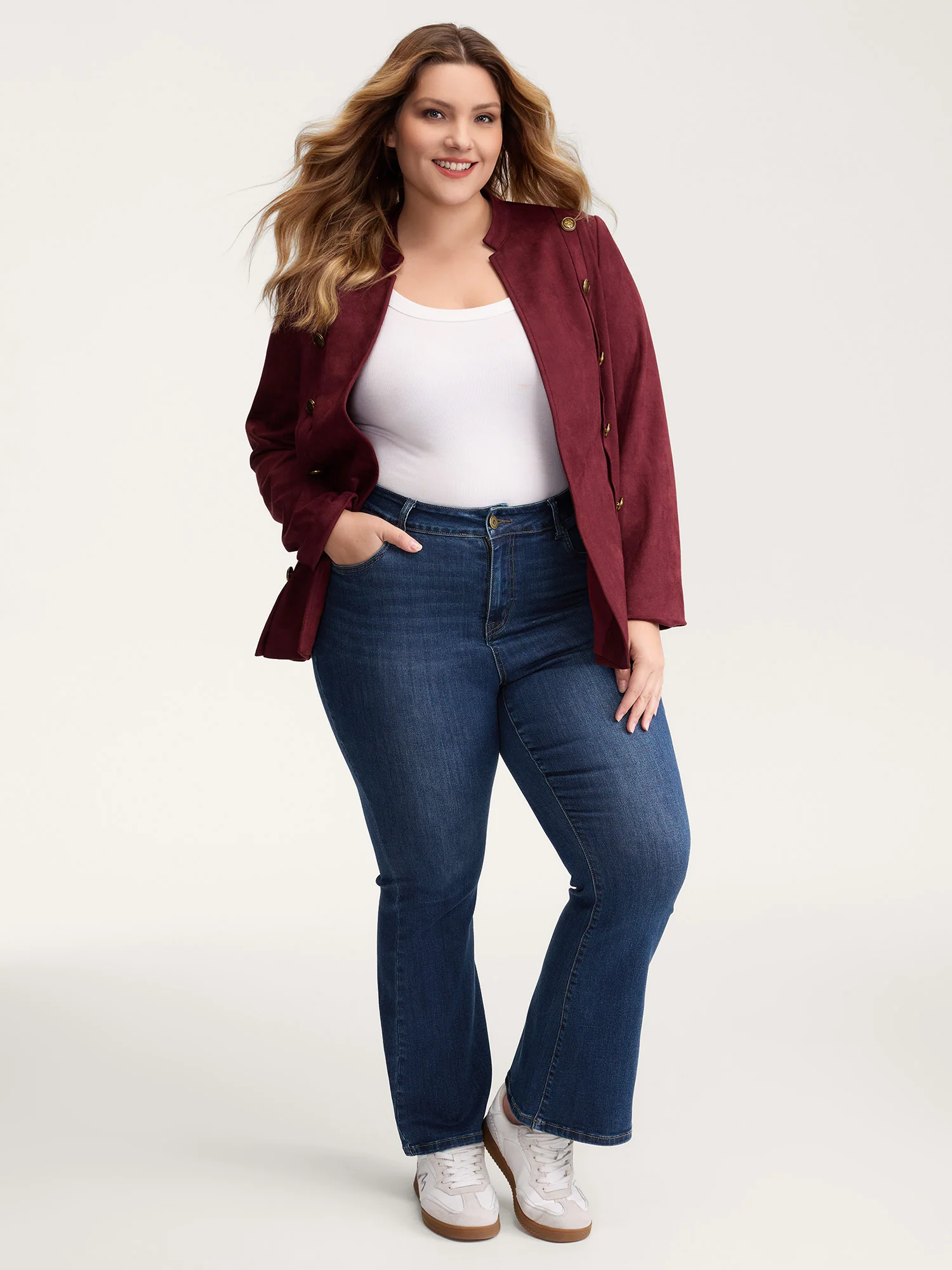 Thigh-Friendly Moderate Stretch Flare Jeans