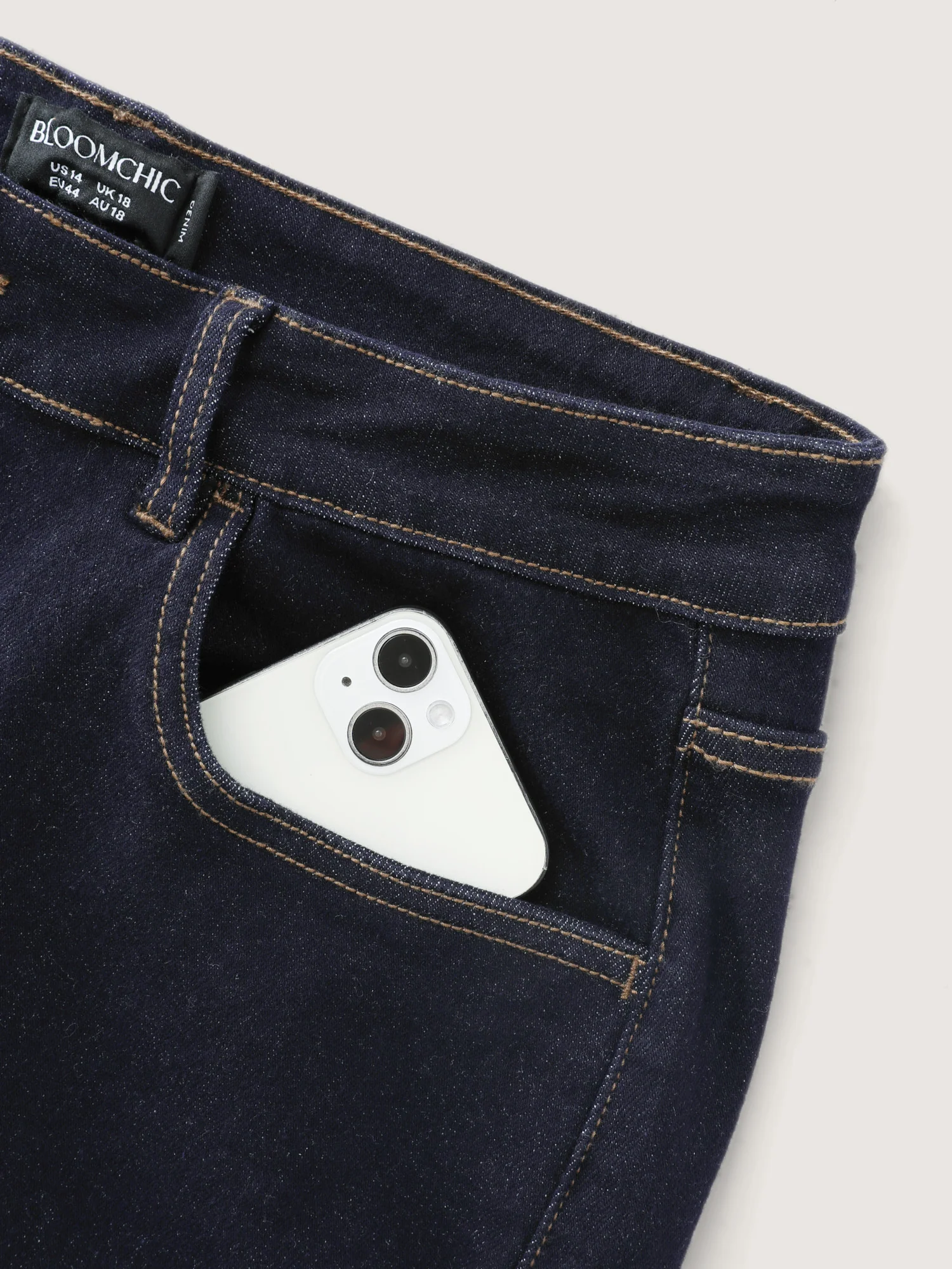 Supersoft Stretchy Mid-Rise Flared Hem Jeans - Image 7