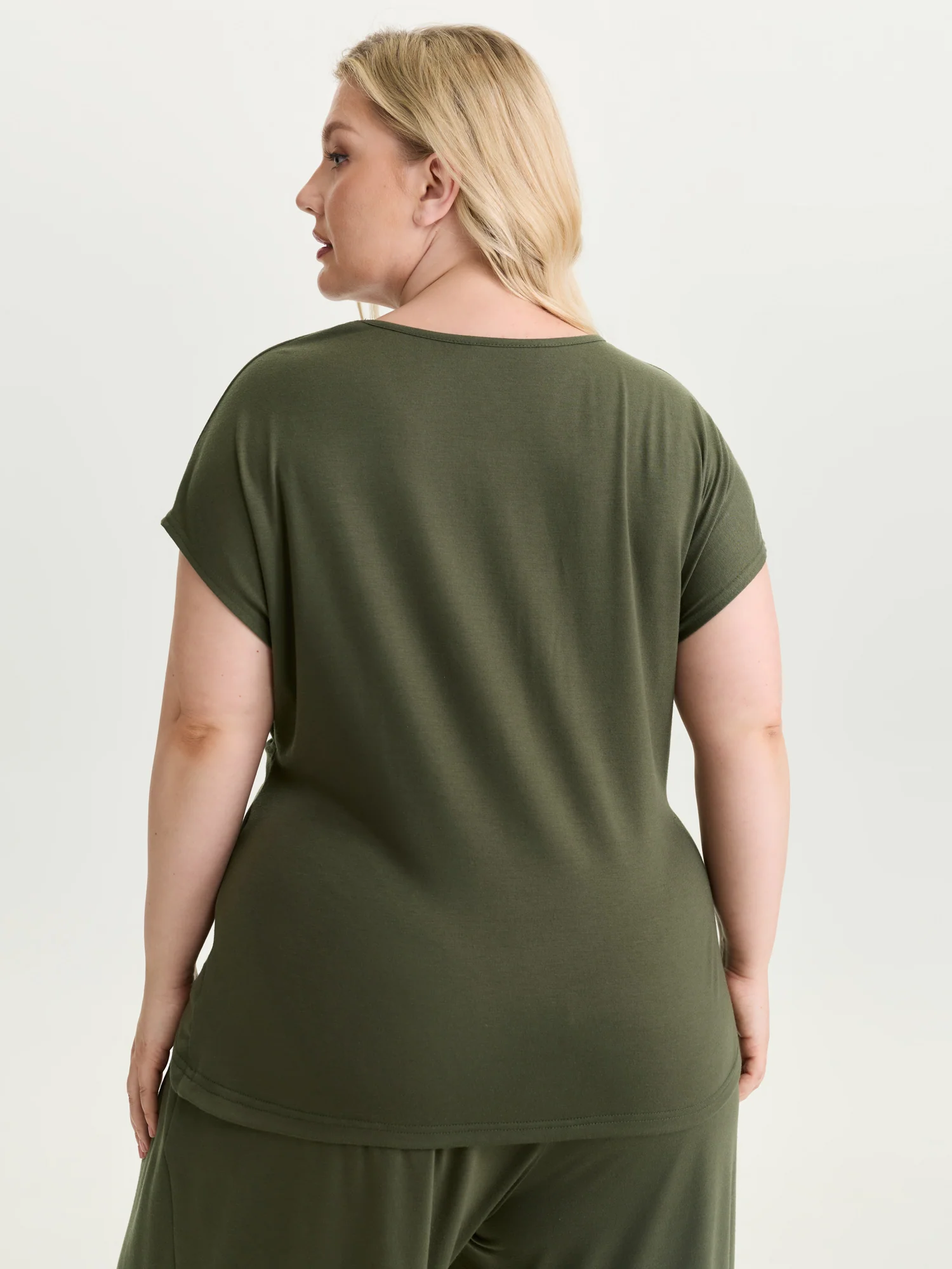 Supersoft Stretchy Overlap Pleated Knit Top - Image 5