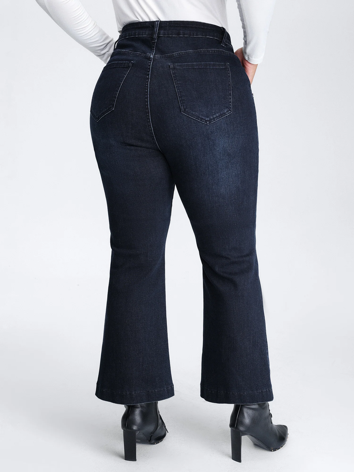 Supersoft Stretchy Patch Pockets Bootcut Jeans - Image 4
