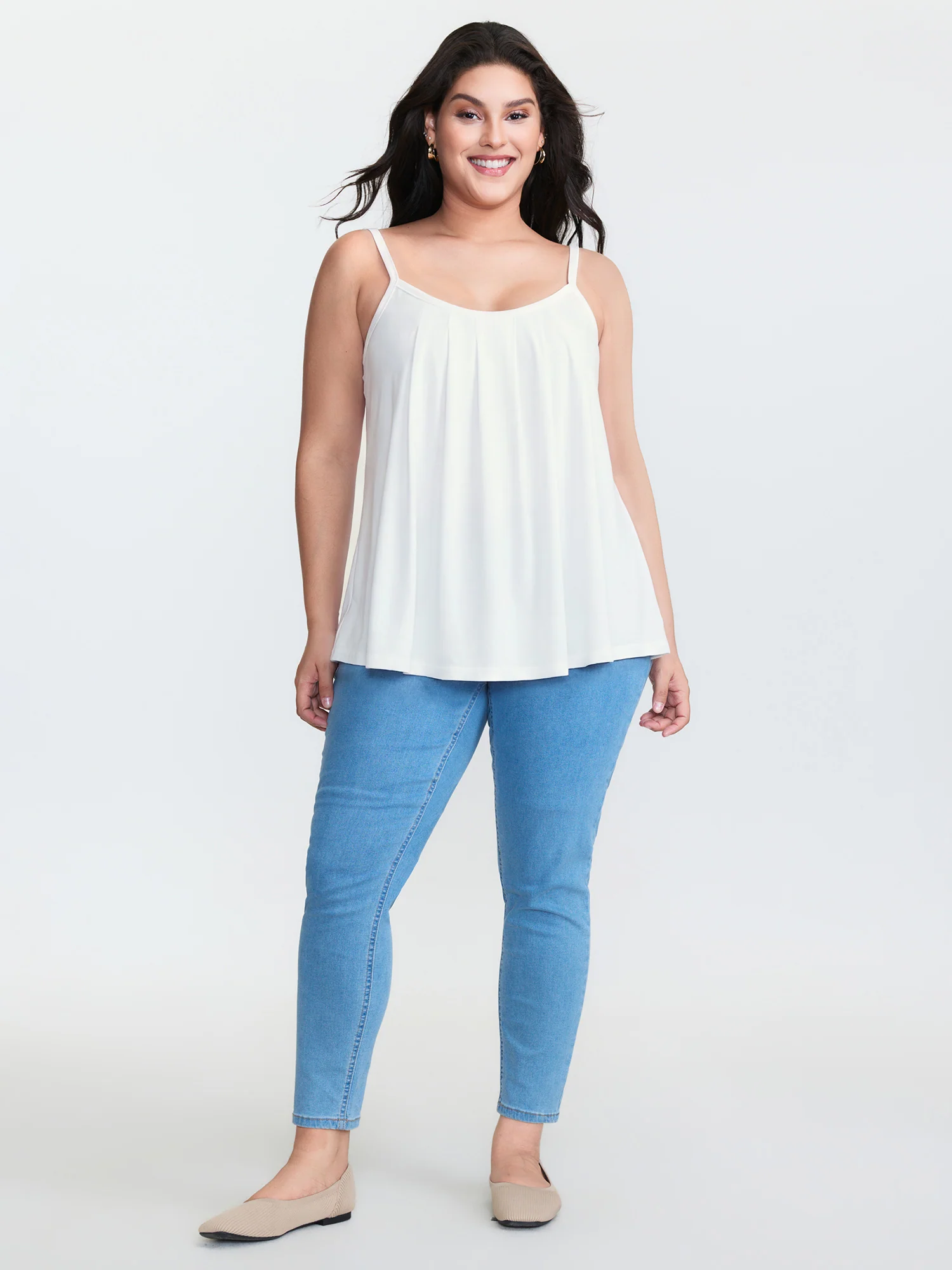 Supersoft Stretchy Pleated Tank Top - Image 17