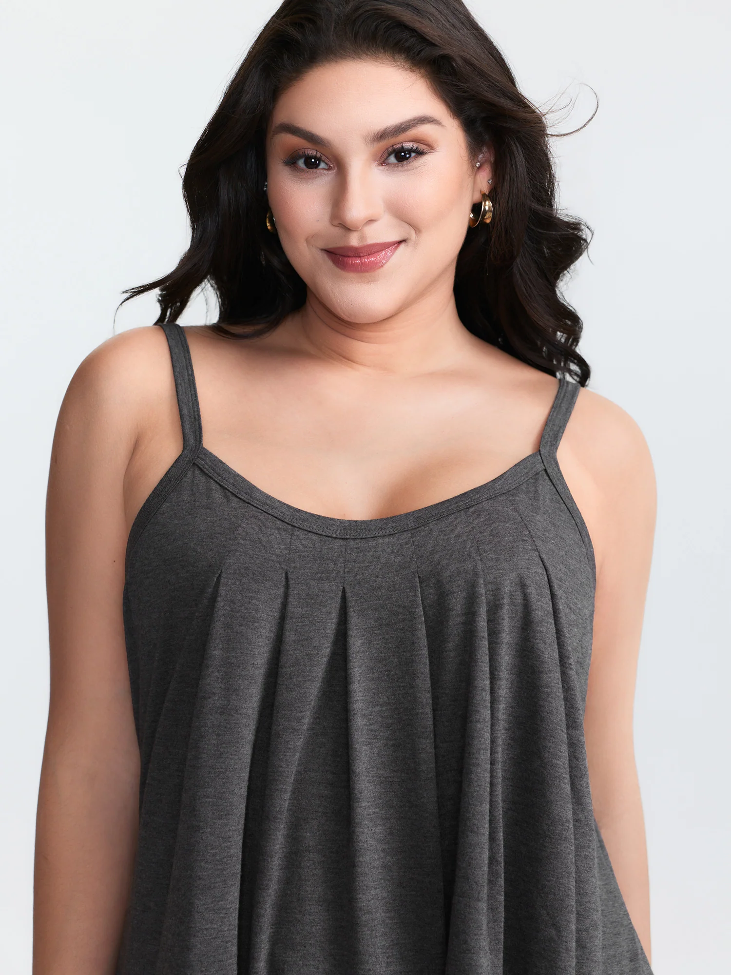 Supersoft Stretchy Pleated Tank Top - Image 2