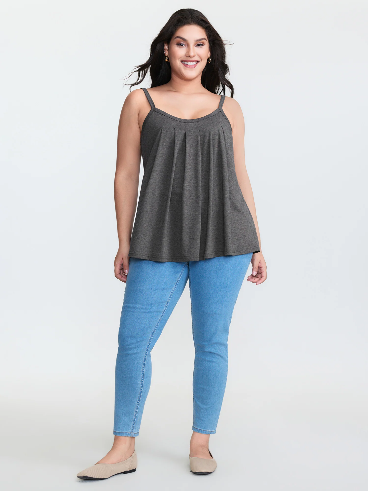 Supersoft Stretchy Pleated Tank Top - Image 4