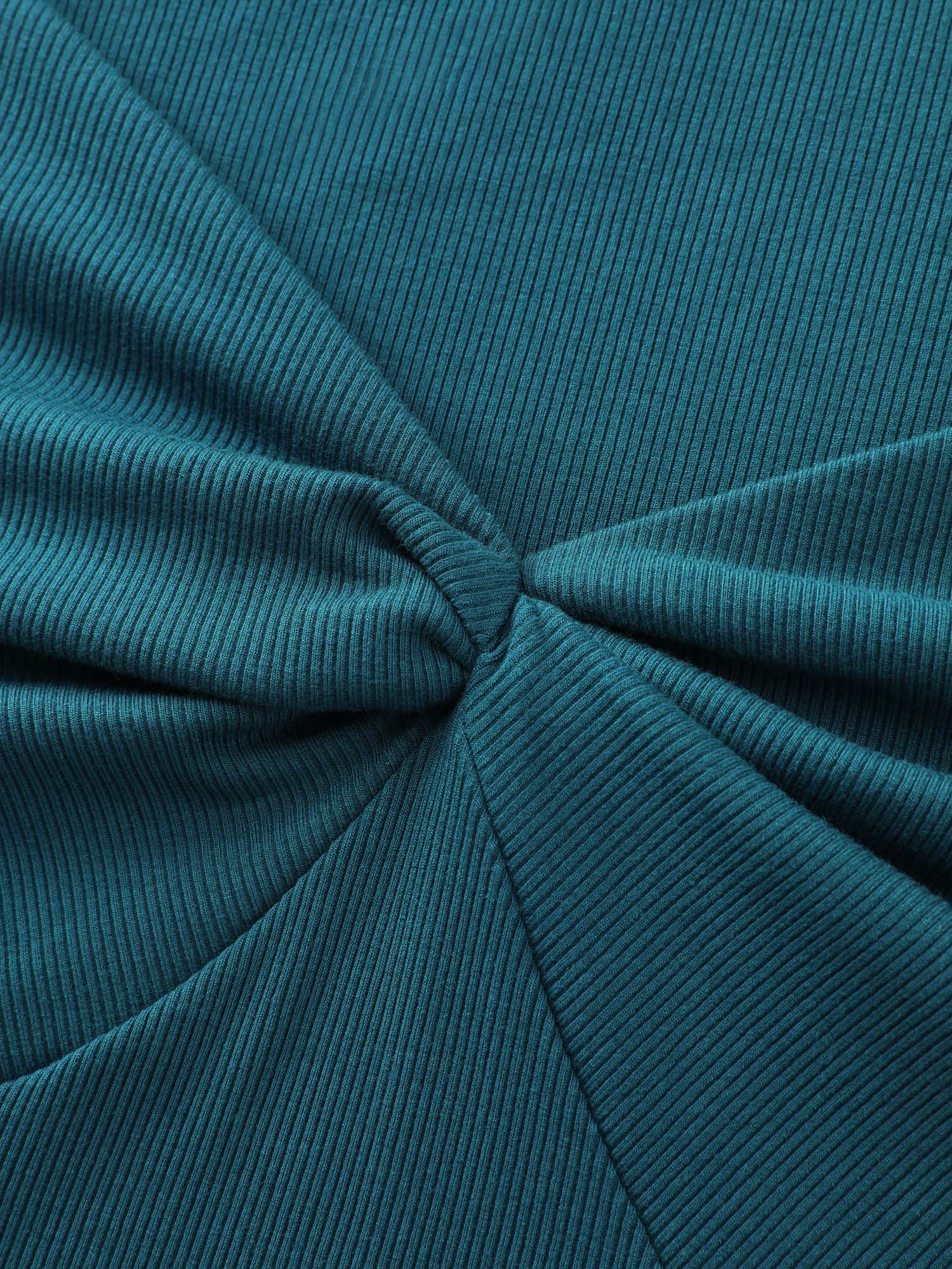 Supersoft Stretchy Ribbed Sweetheart Neckline Knit Top - Image 6