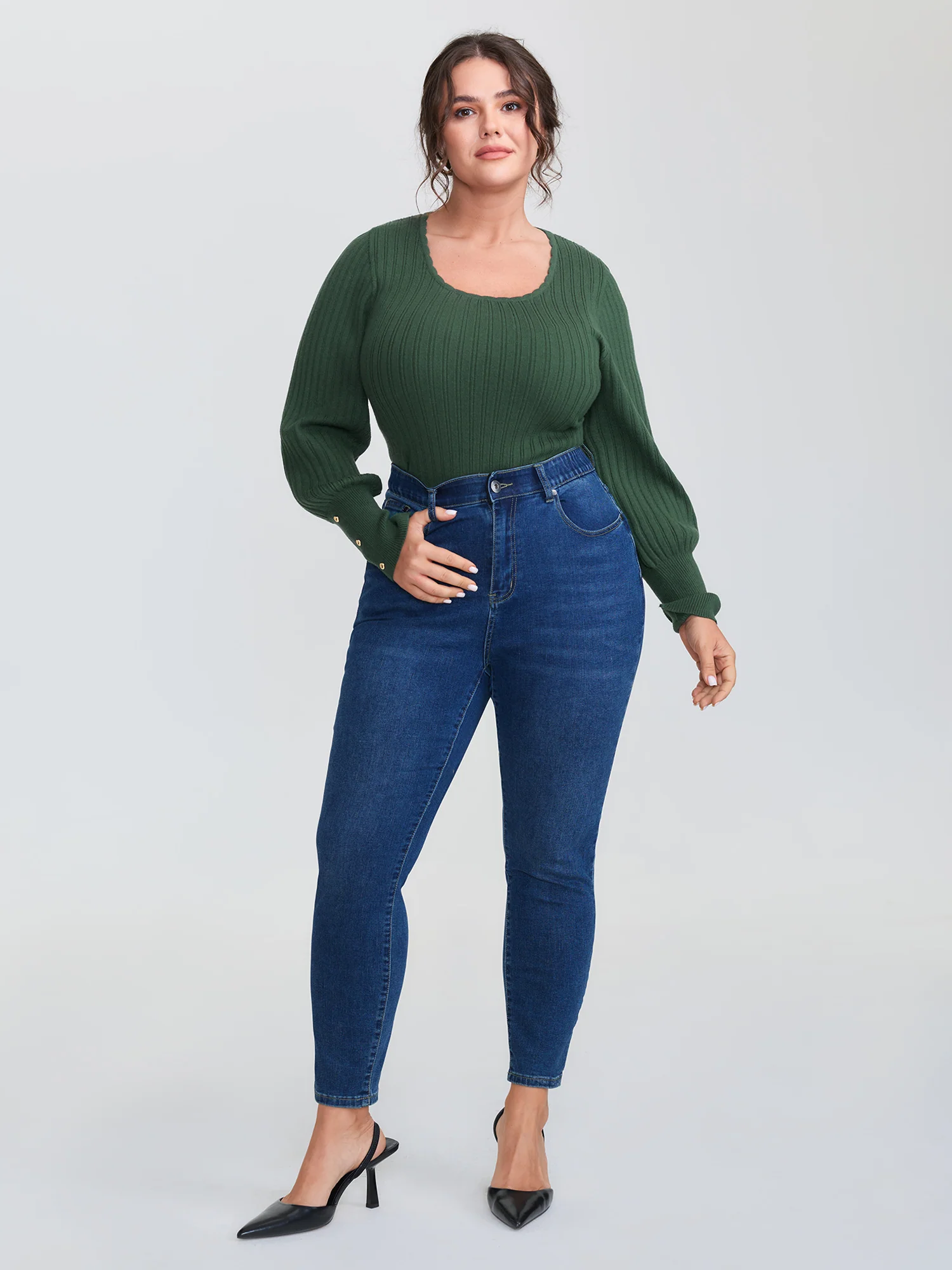 Supersoft Stretchy Round Neck Pullover - Image 3