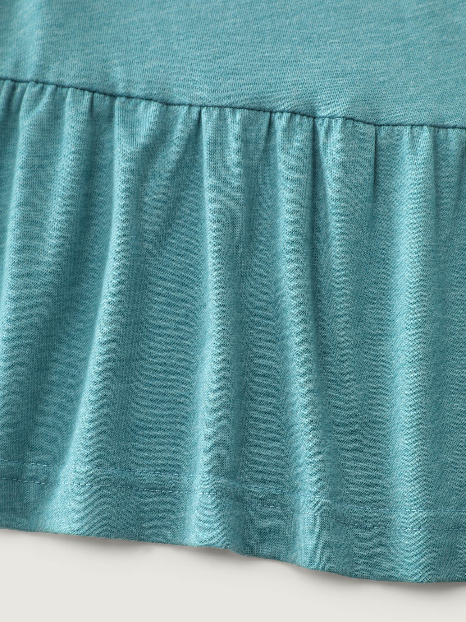 Supersoft Stretchy Ruffled Hem Plain Knit Top - Image 7