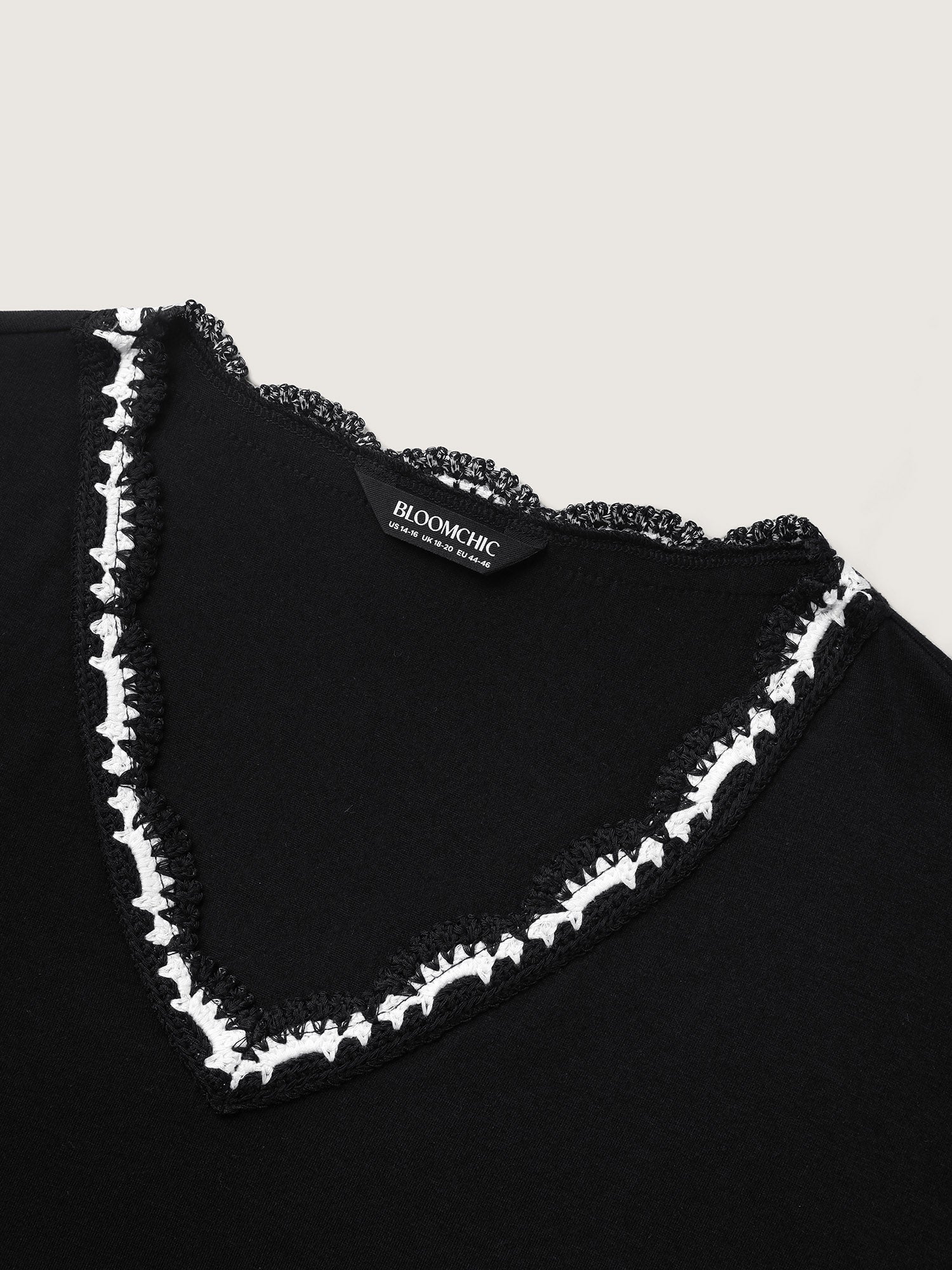 Supersoft Stretchy Scalloped Neck Solid T-Shirt - Image 5