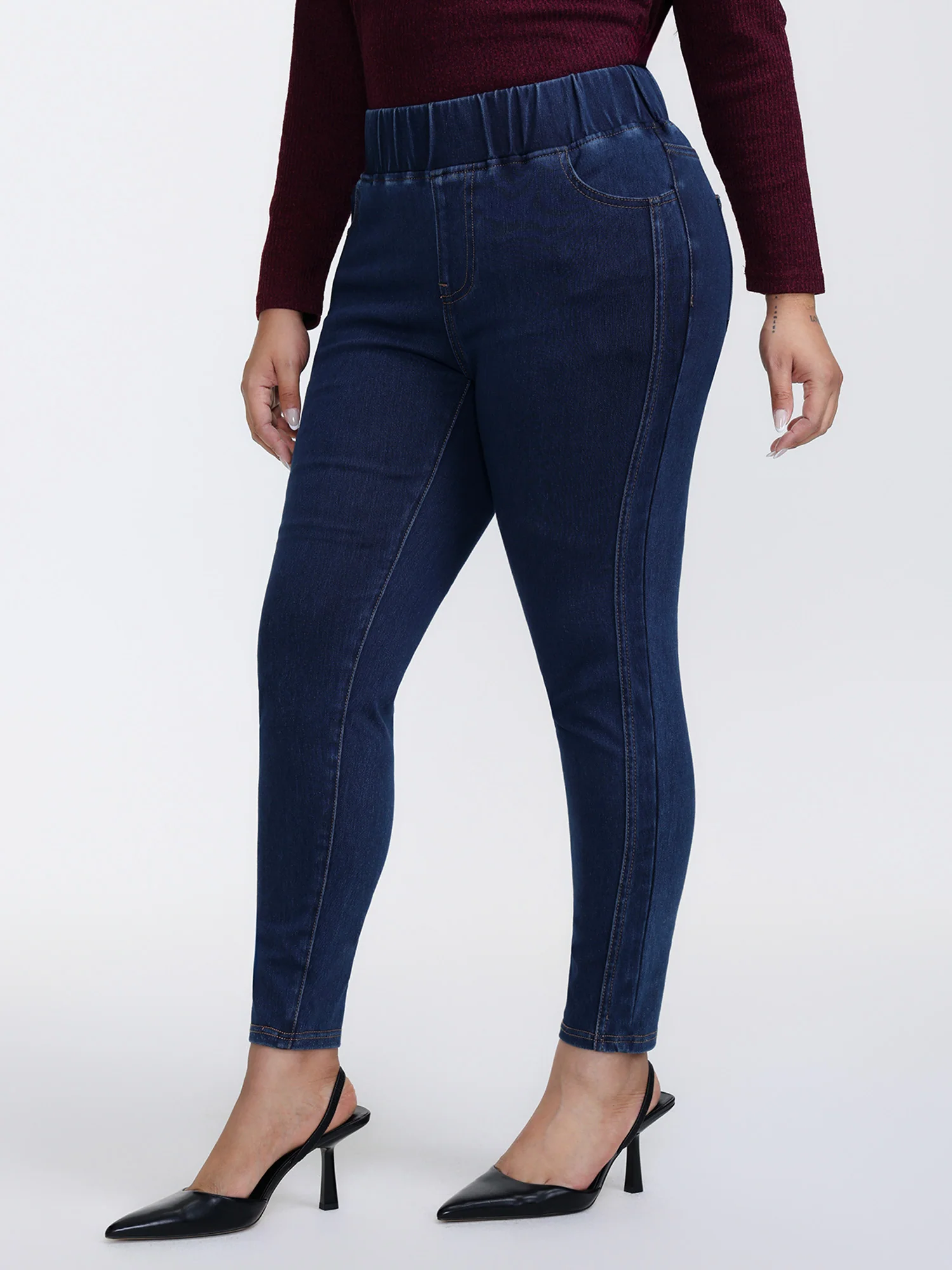 Supersoft Stretchy Skinny-Fit Knit Jeans - Image 2