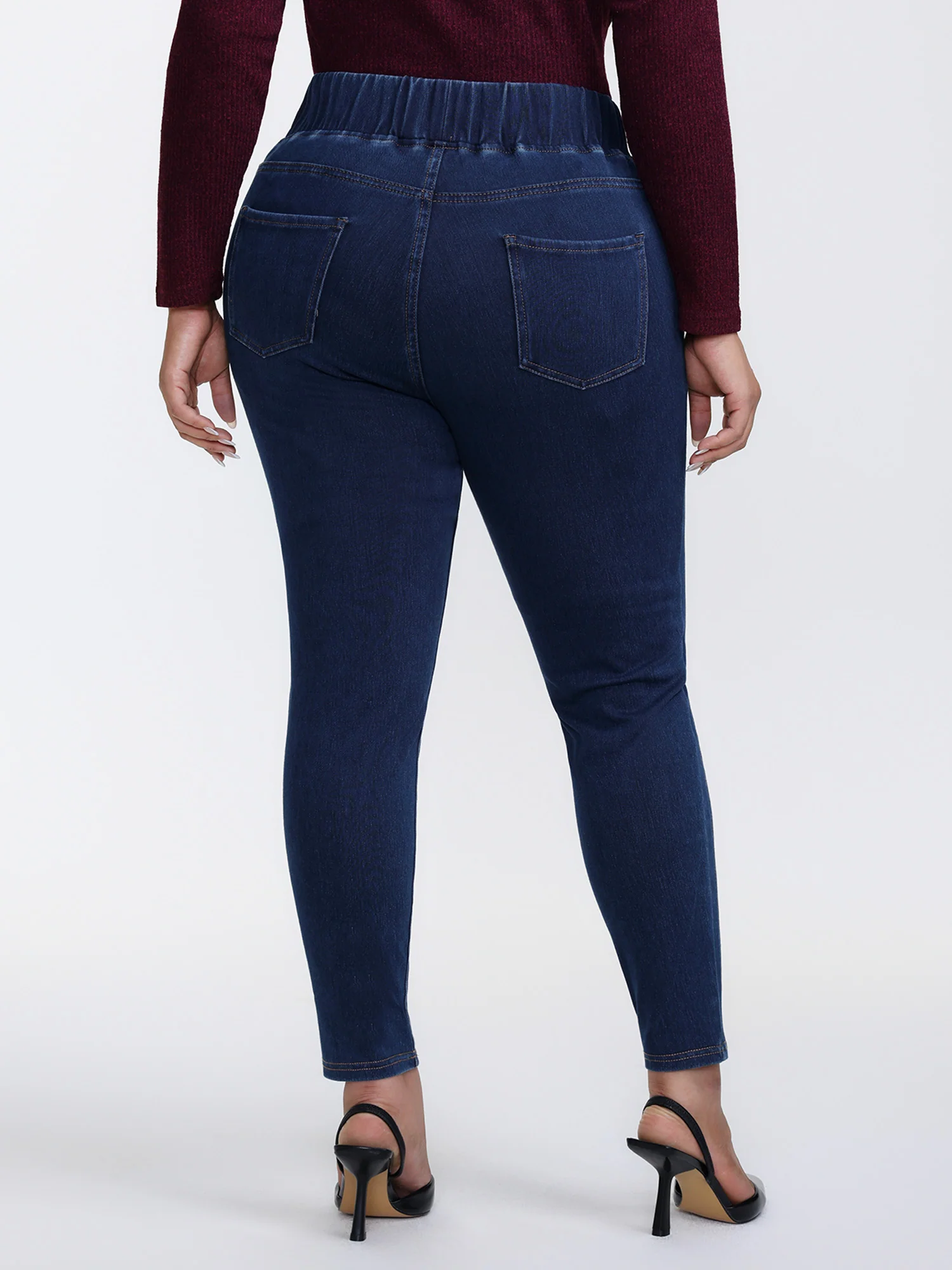 Supersoft Stretchy Skinny-Fit Knit Jeans - Image 6
