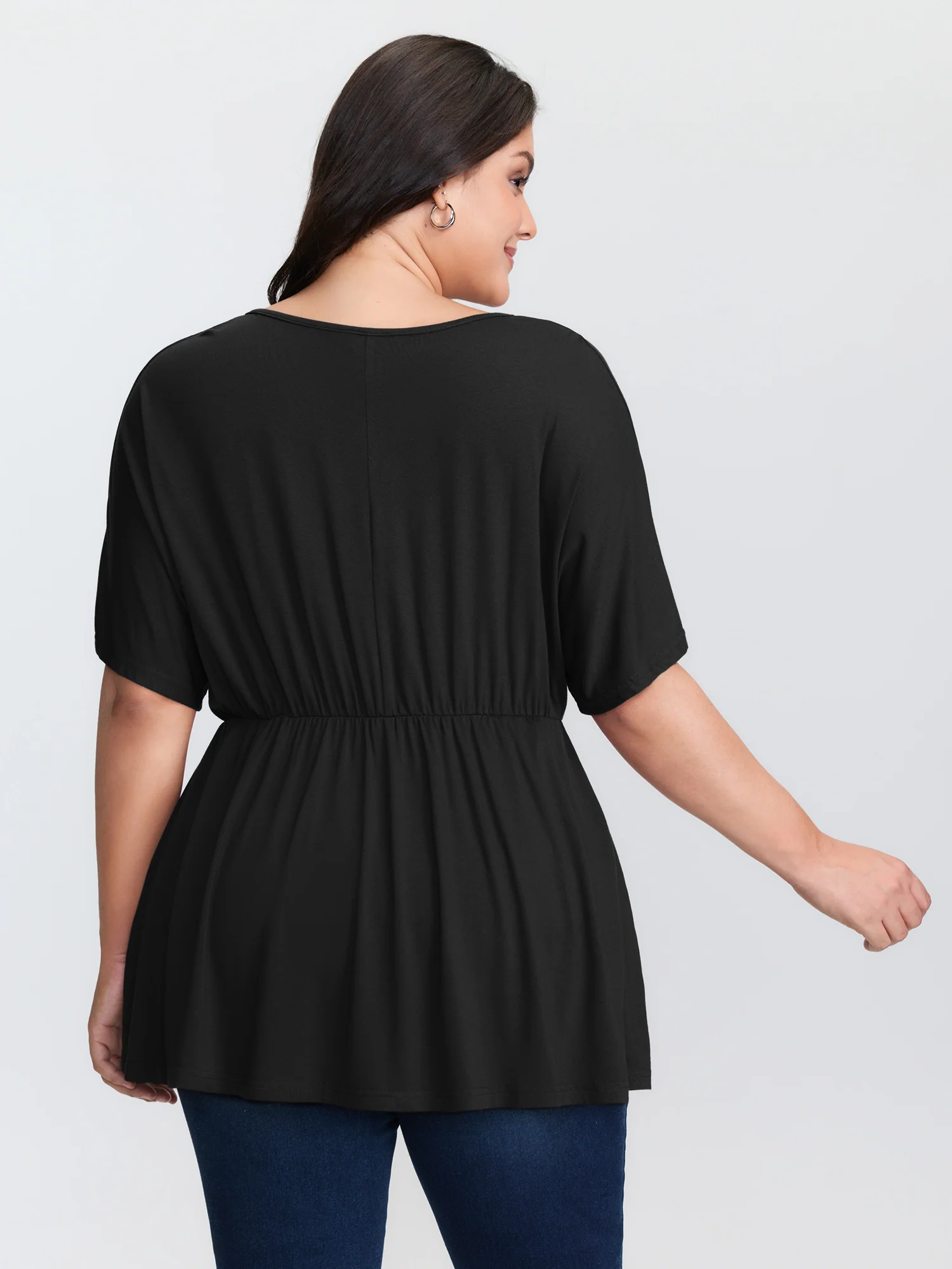 Supersoft Stretchy Surplice T-Shirt - Image 11