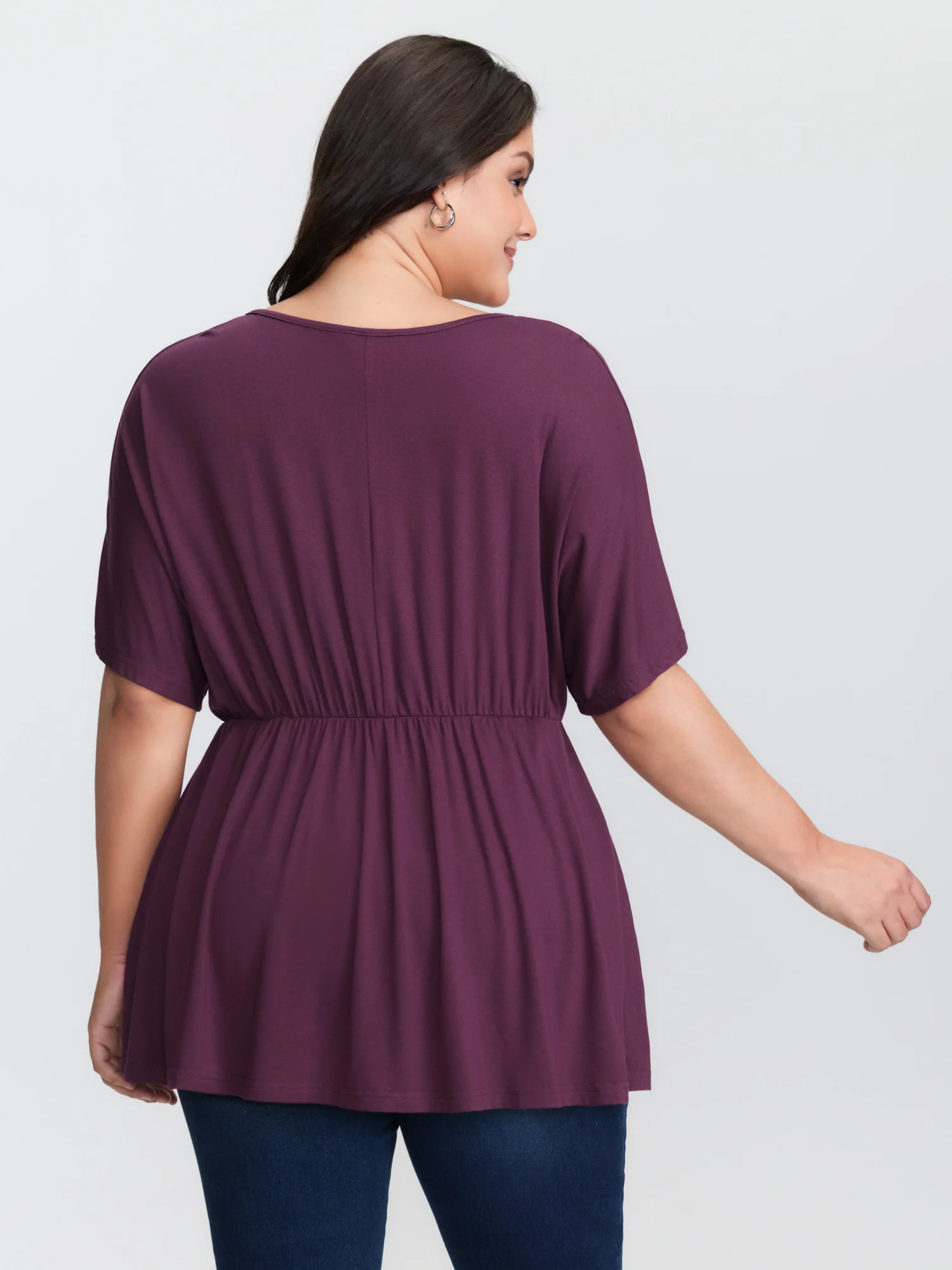 Supersoft Stretchy Surplice T-Shirt - Image 4