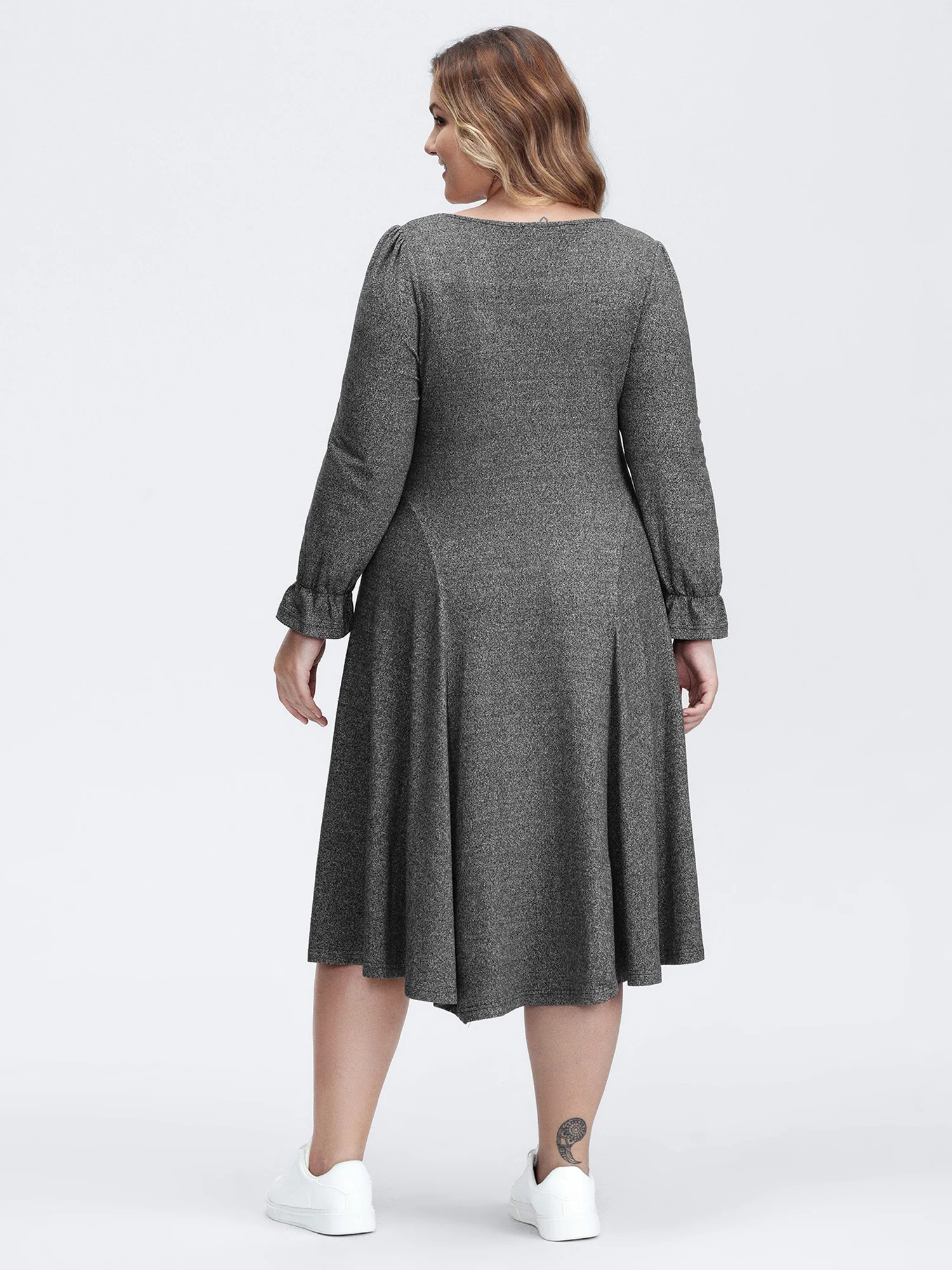 Supersoft Stretchy Waist-Defining Knit Midi Dress - Image 4