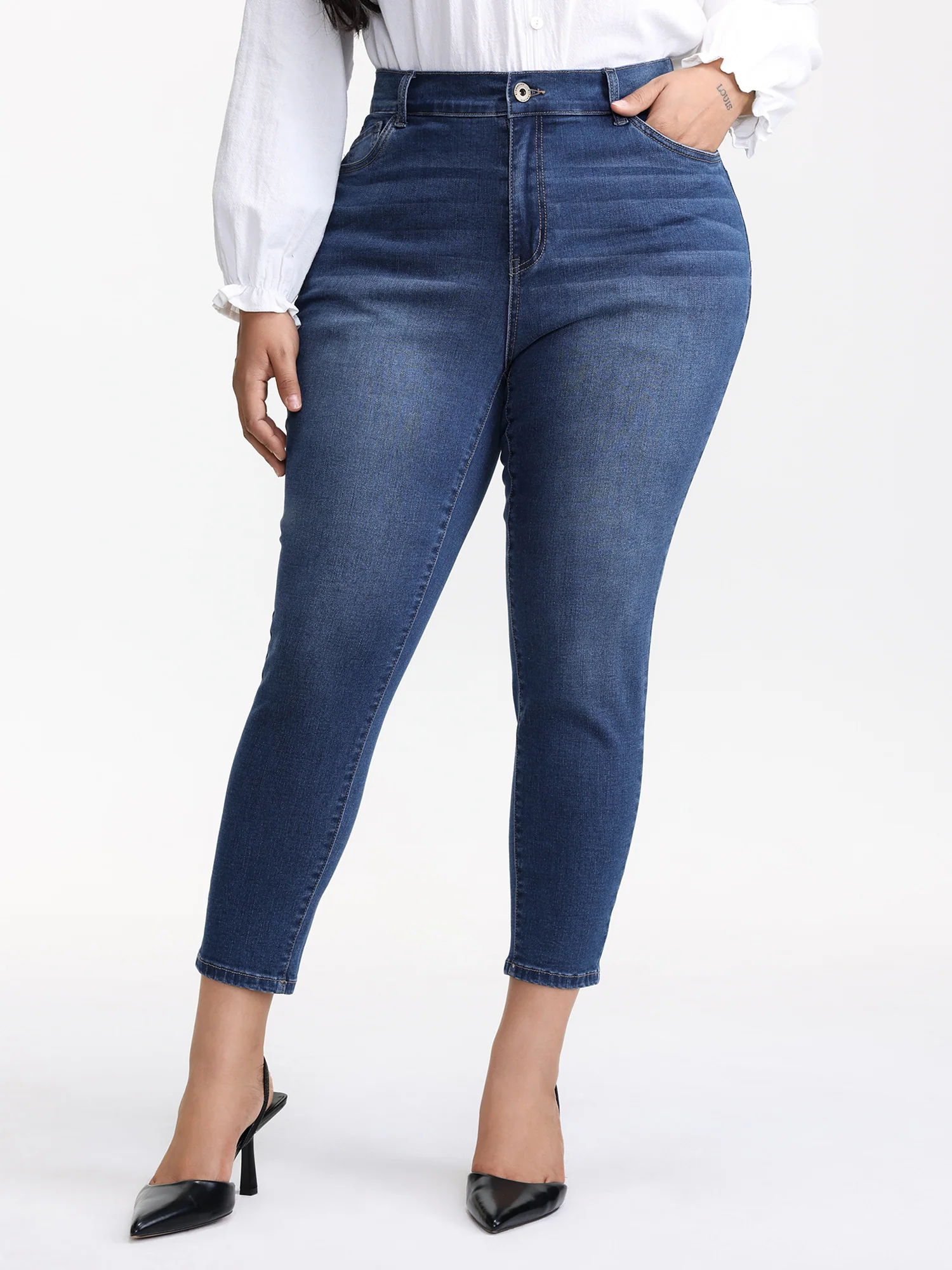 Supersoft Stretchy Waist Skinny-Fit Jeans - Image 2
