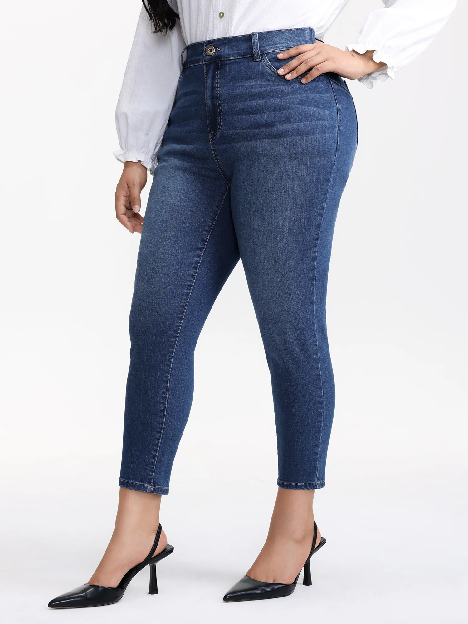 Supersoft Stretchy Waist Skinny-Fit Jeans - Image 3