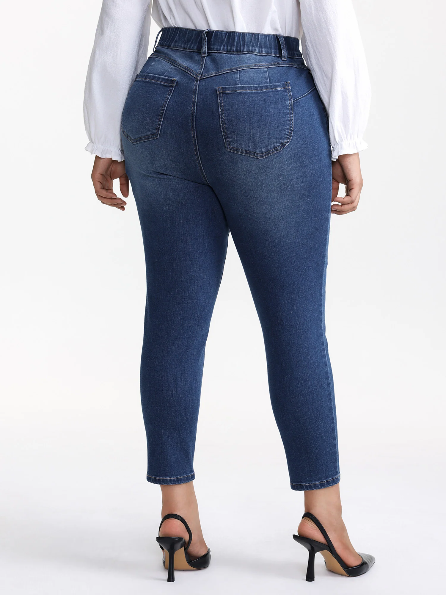 Supersoft Stretchy Waist Skinny-Fit Jeans - Image 7