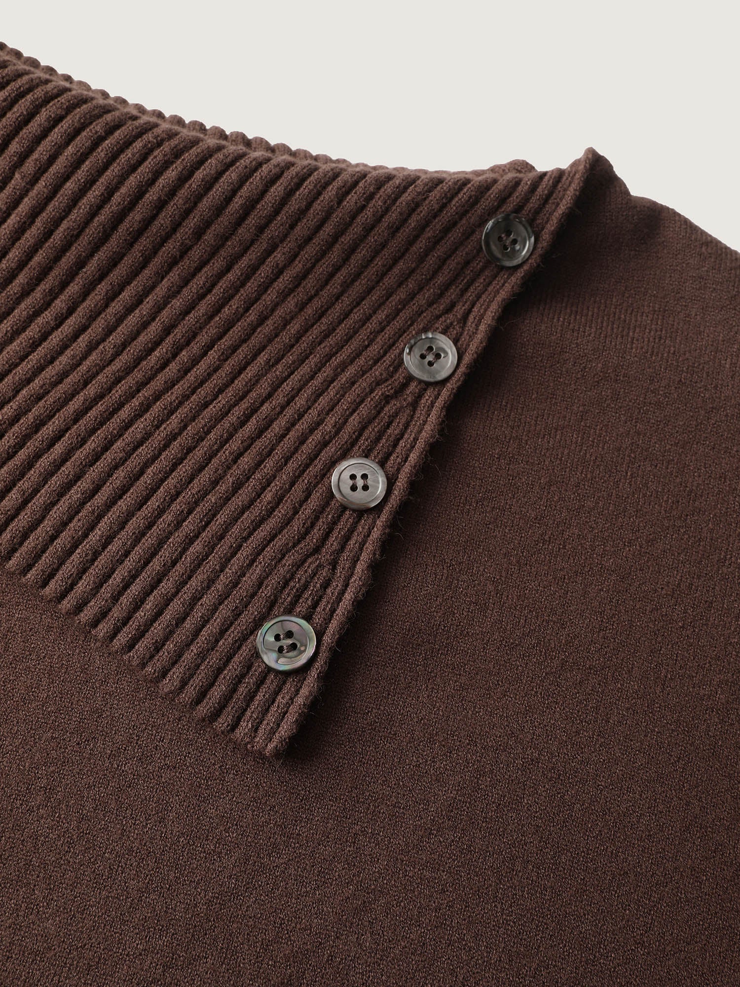 Supersoft Stripe Asymmetrical Collar Contrast Pullover - Image 5