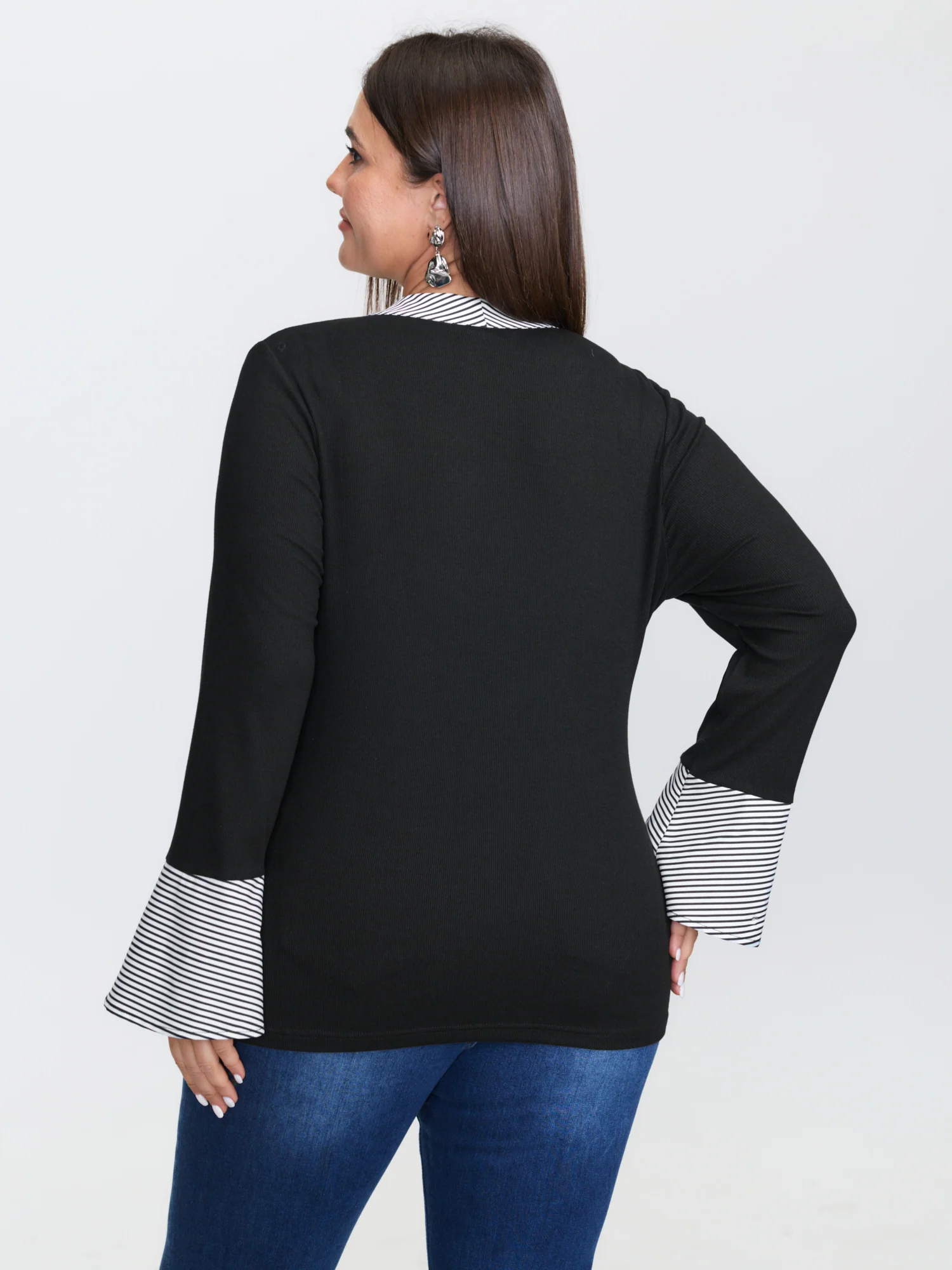 Supersoft Stripe Bow Accent Top - Image 5