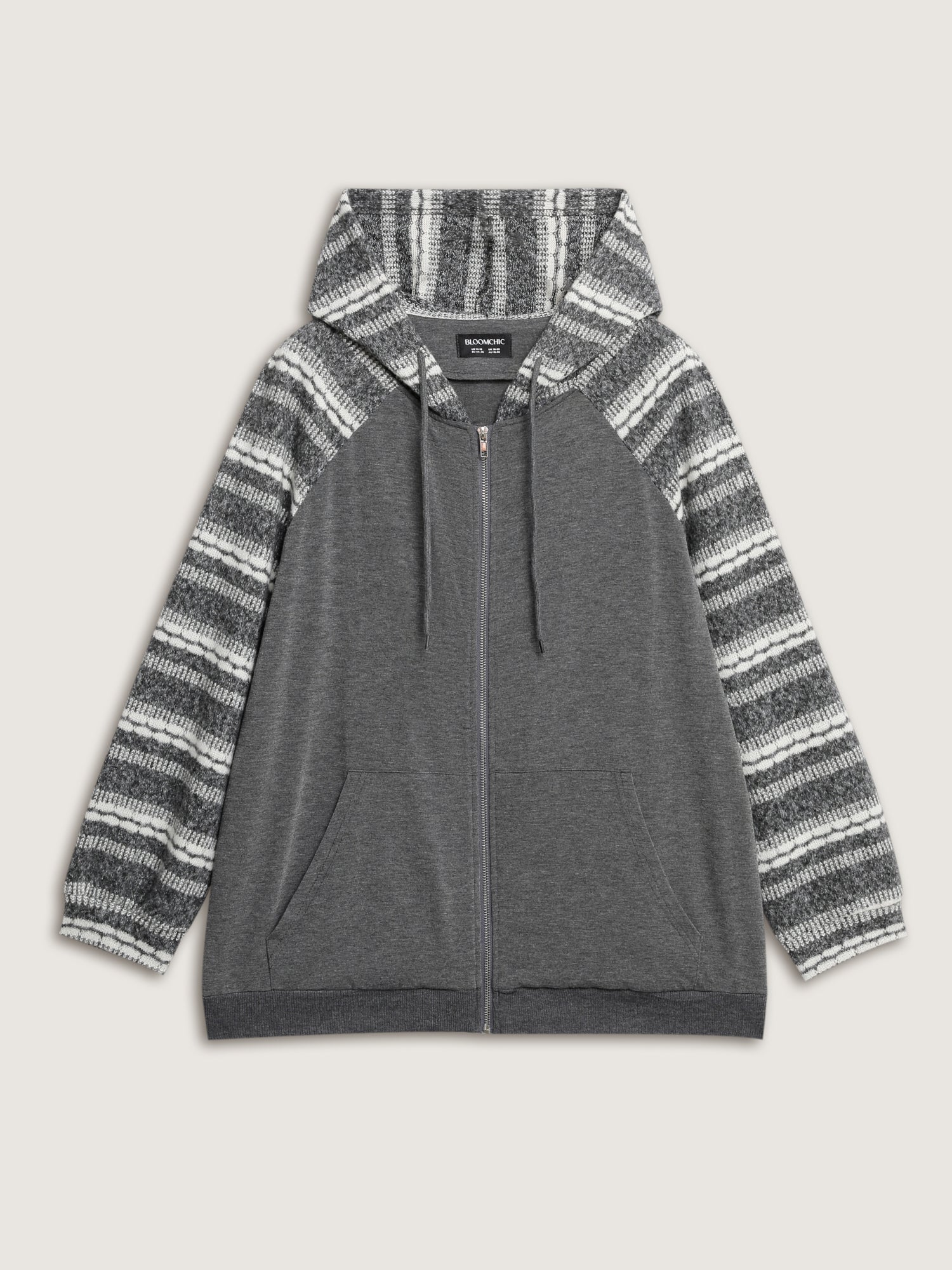 Supersoft Stripe Contrast Stretchy Hoodie Jacket - Image 5