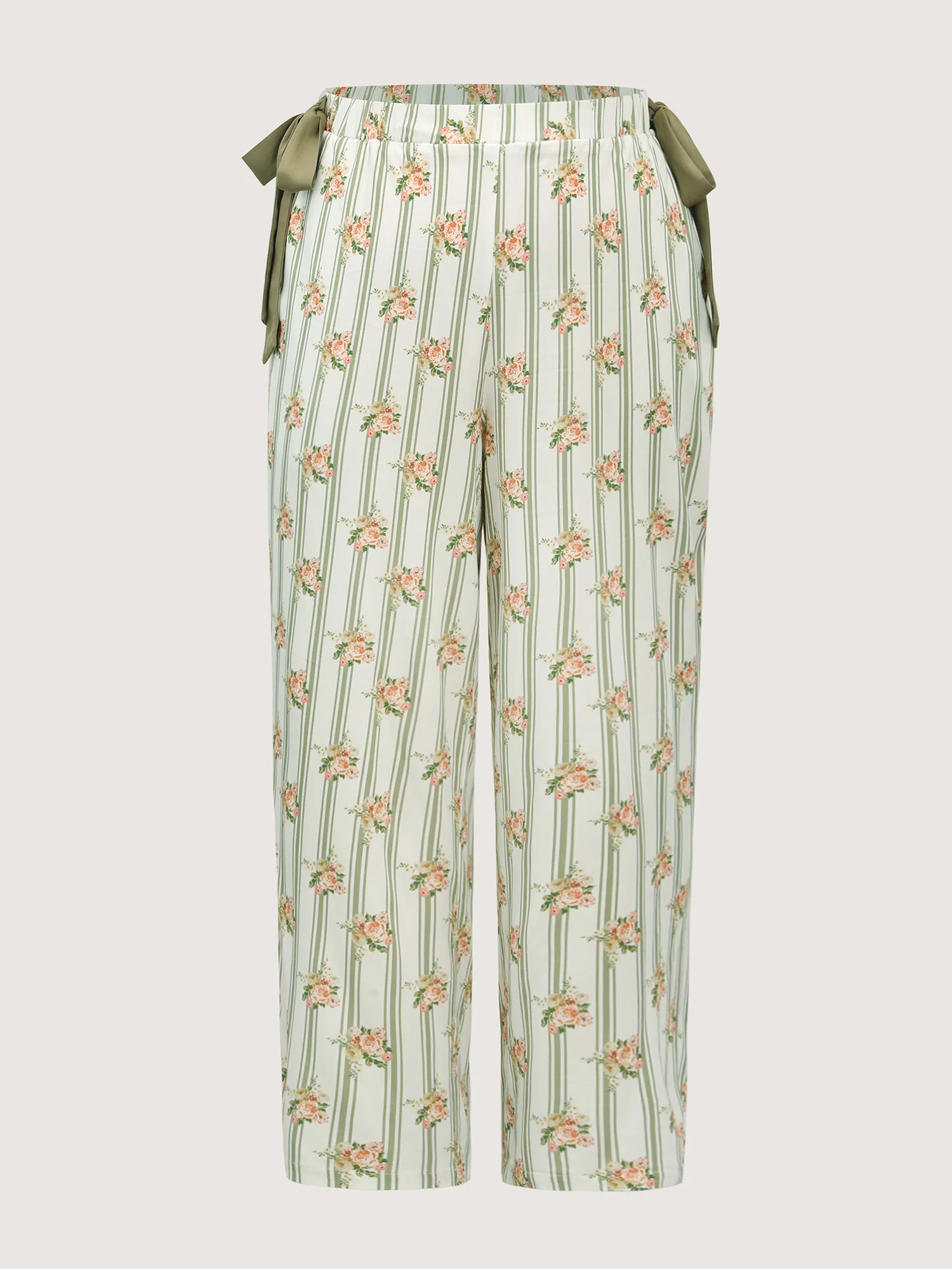 Supersoft Stripe Ribbon Side Tie Pajama Bottoms - Image 7