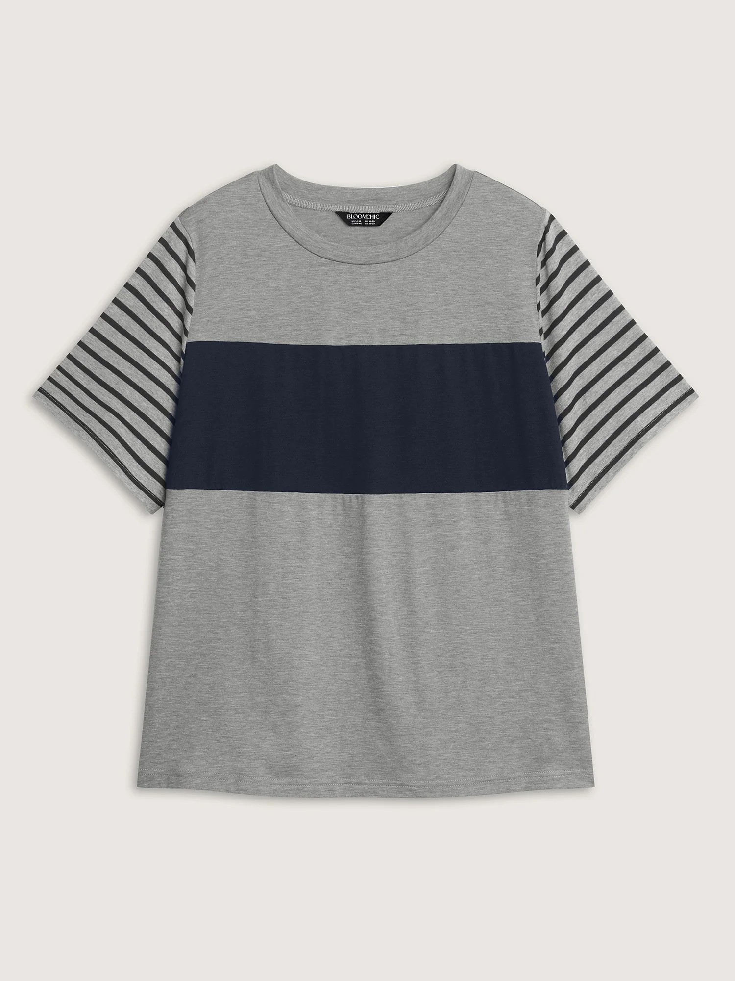 Supersoft Striped Color Contrast T-Shirt - Image 8