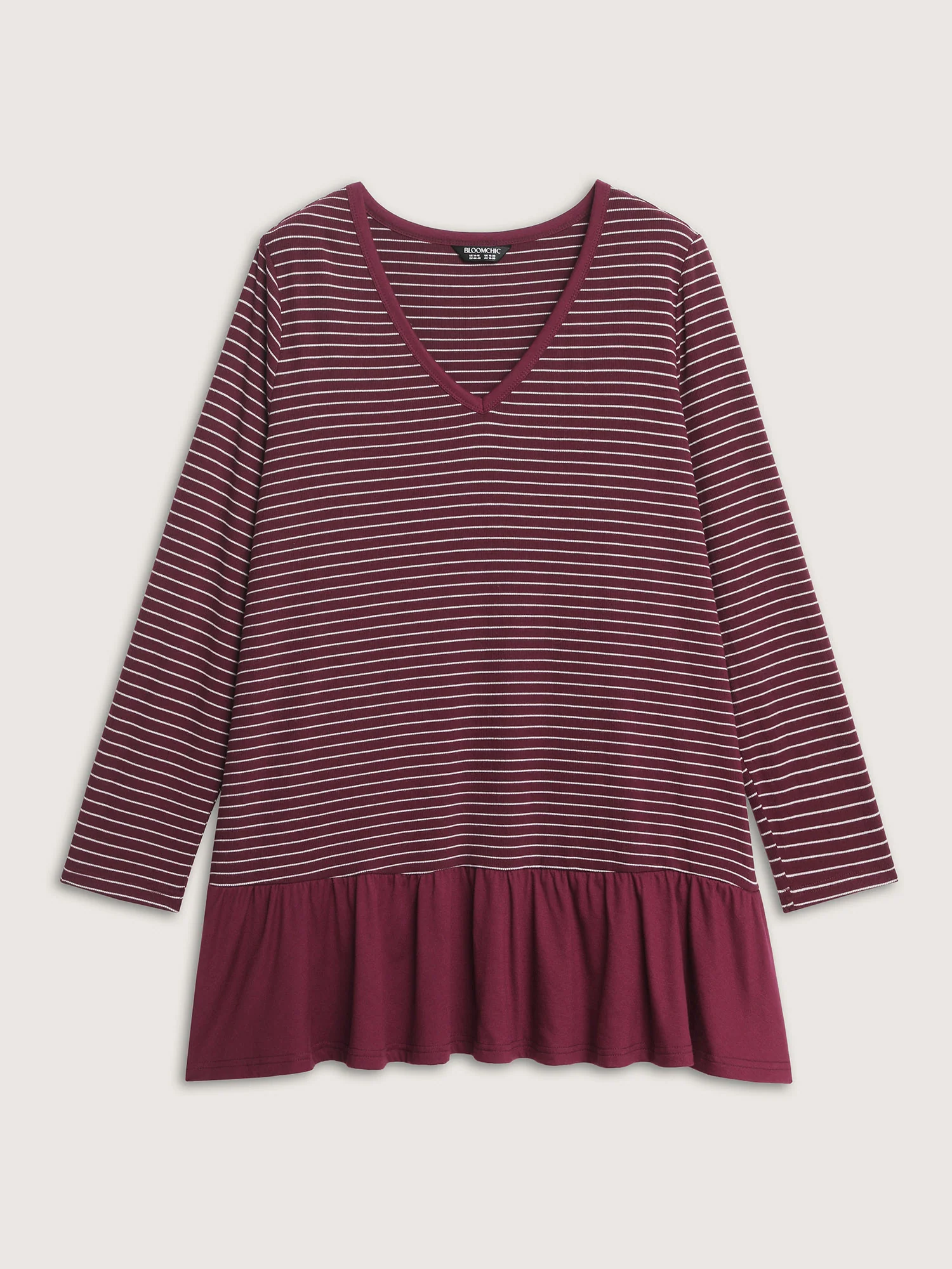 Supersoft Striped Textured Knit Tunic Top - Image 7