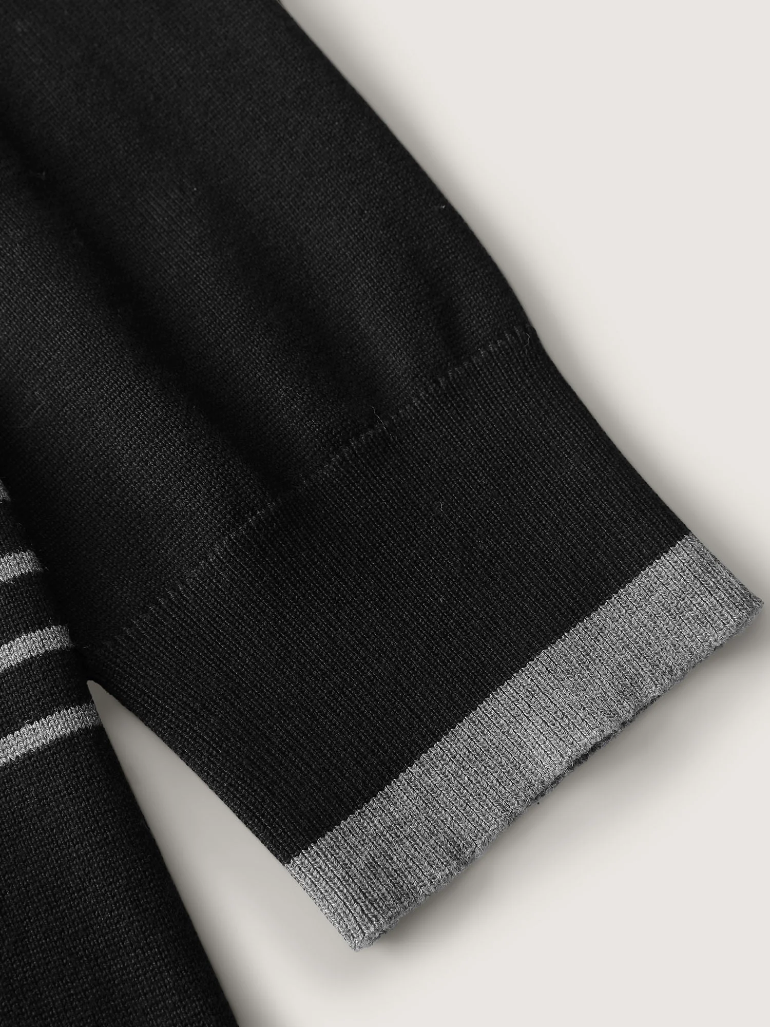Supersoft Stripes Asymmetrical Collar Knit Cardigan - Image 5