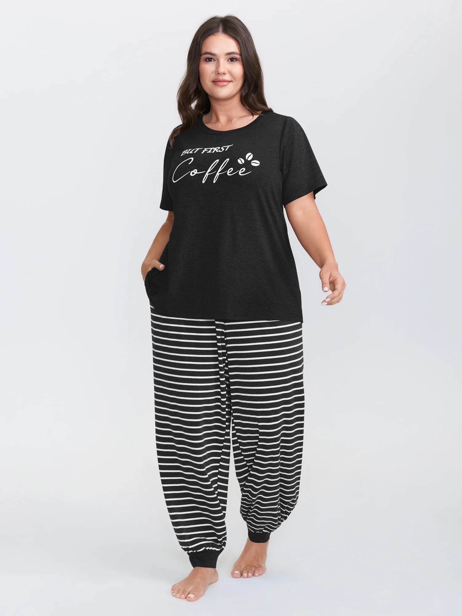 Supersoft Stripes Printed Lounge Set - Image 14