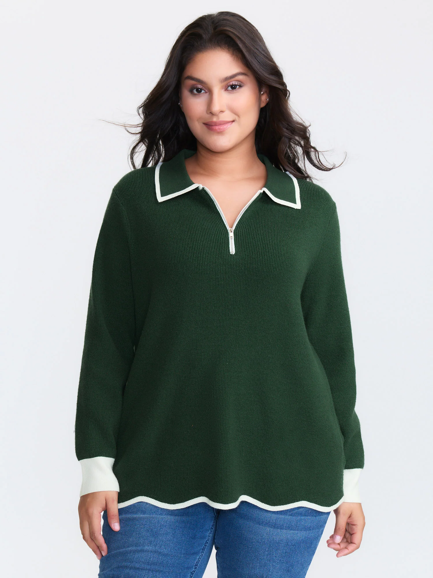 Supersoft Super Stretchy Half Zipper Pullover - Image 2