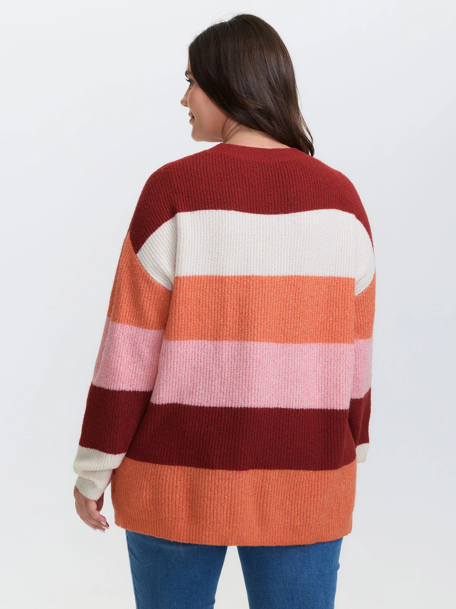 Supersoft Superstretchy Color Stripe Textured Pullover - Image 3
