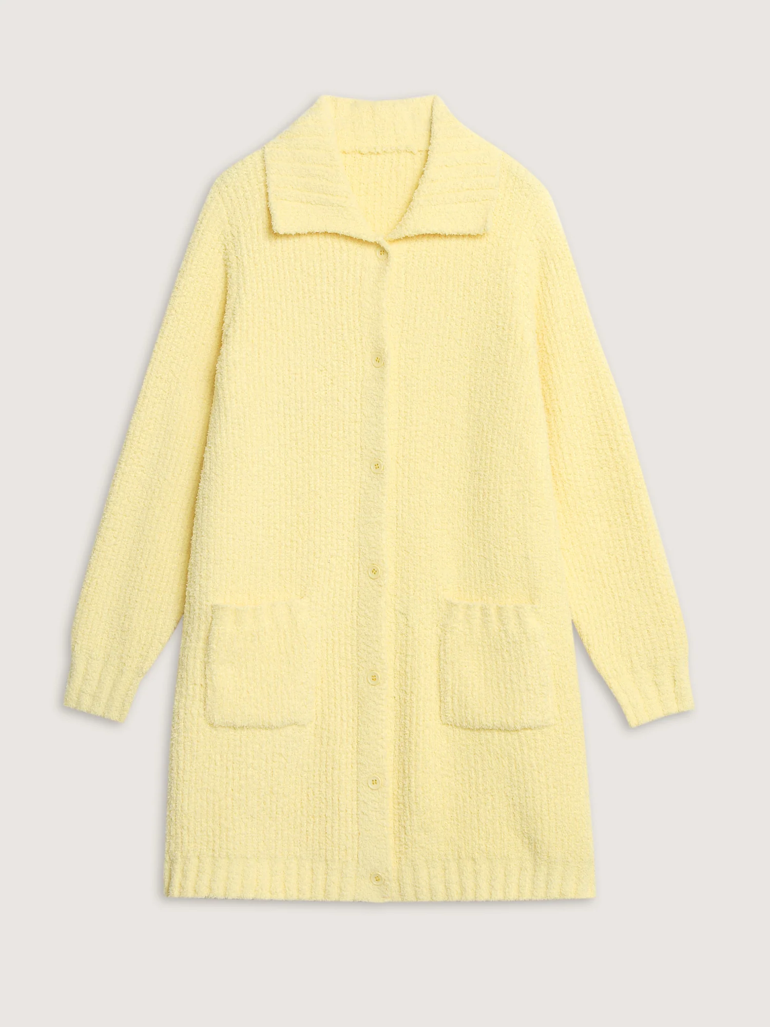 Supersoft Textured Button Long Knit Cardigan - Image 6