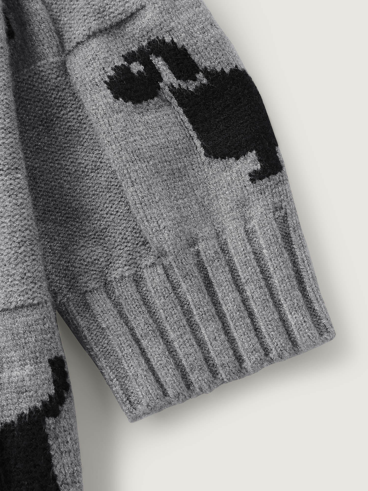 Supersoft Textured Dog Print Pullover - Image 5