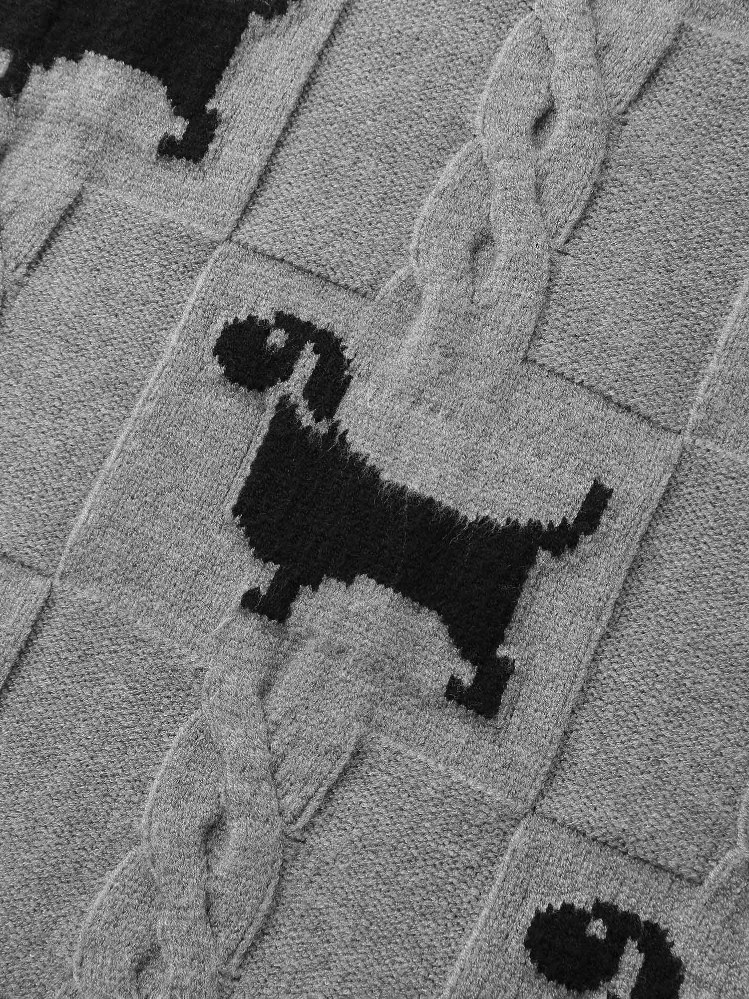 Supersoft Textured Dog Print Pullover - Image 6