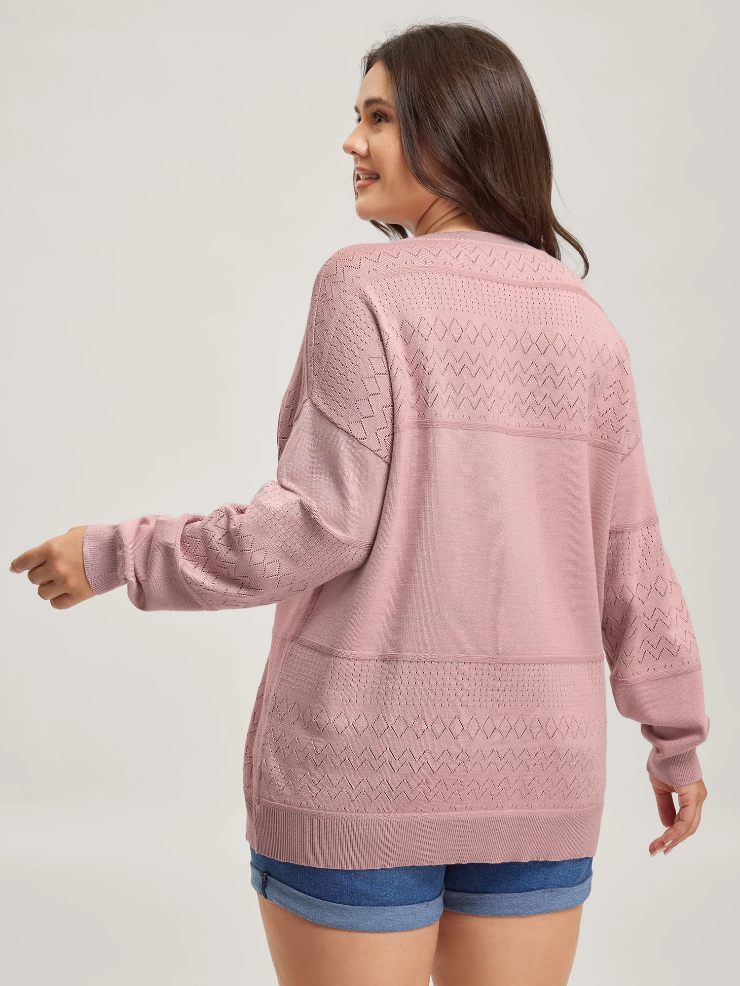 Supersoft Textured Eyelet Trim Pullover - Image 10