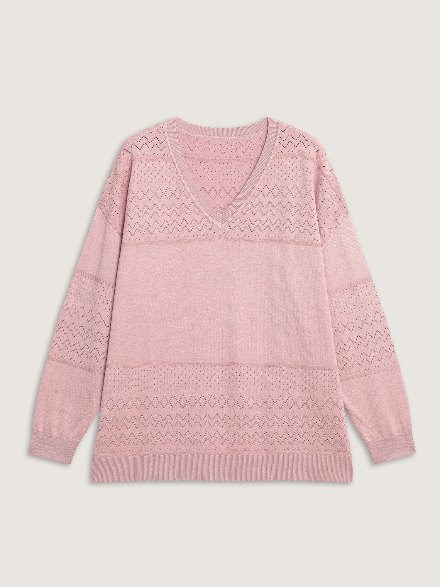 Supersoft Textured Eyelet Trim Pullover - Image 13