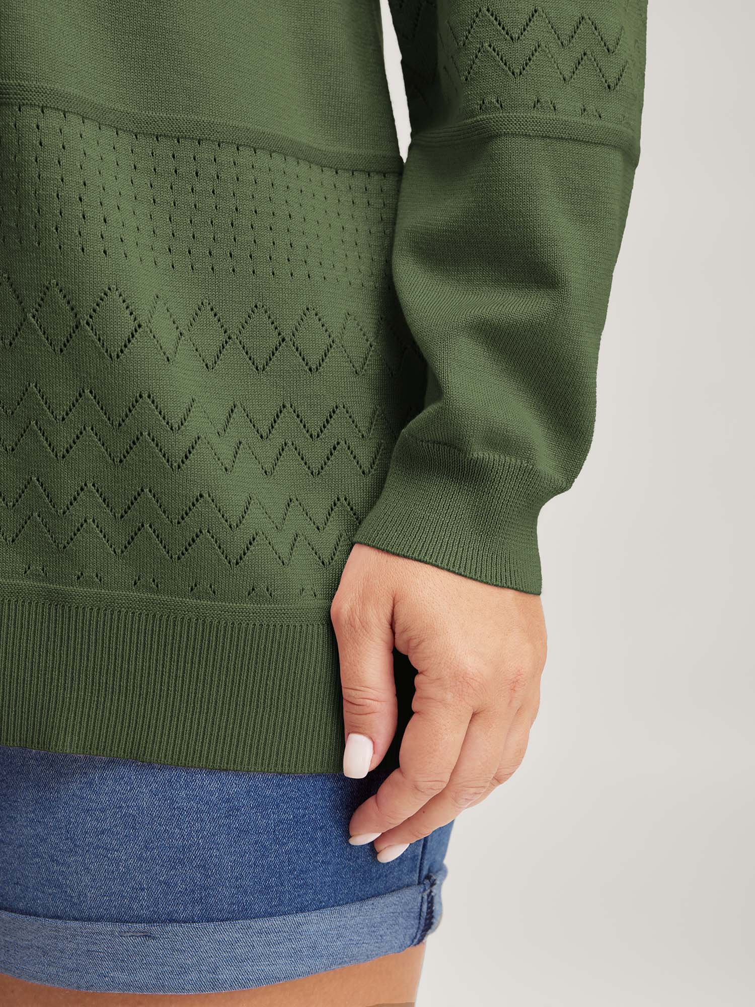 Supersoft Textured Eyelet Trim Pullover - Image 15