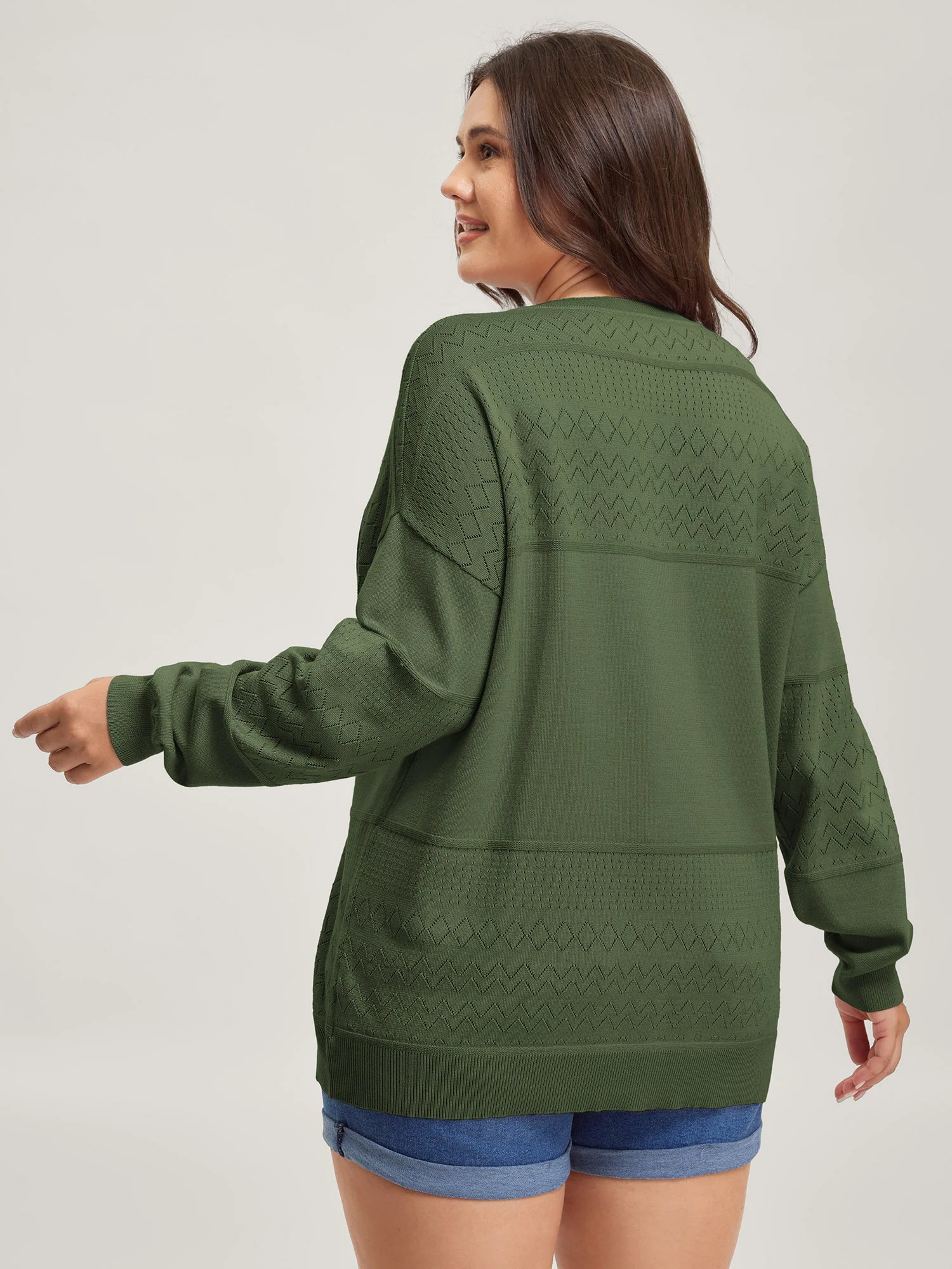 Supersoft Textured Eyelet Trim Pullover - Image 18