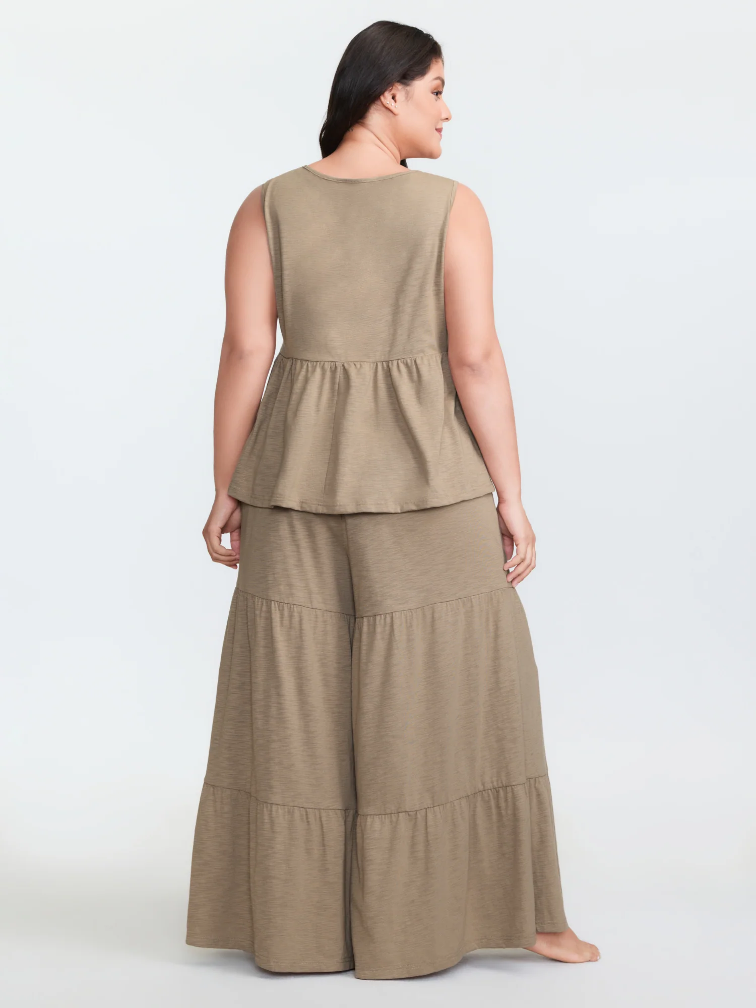 Supersoft Textured Front Tie Tiered Lounge Set - Image 7