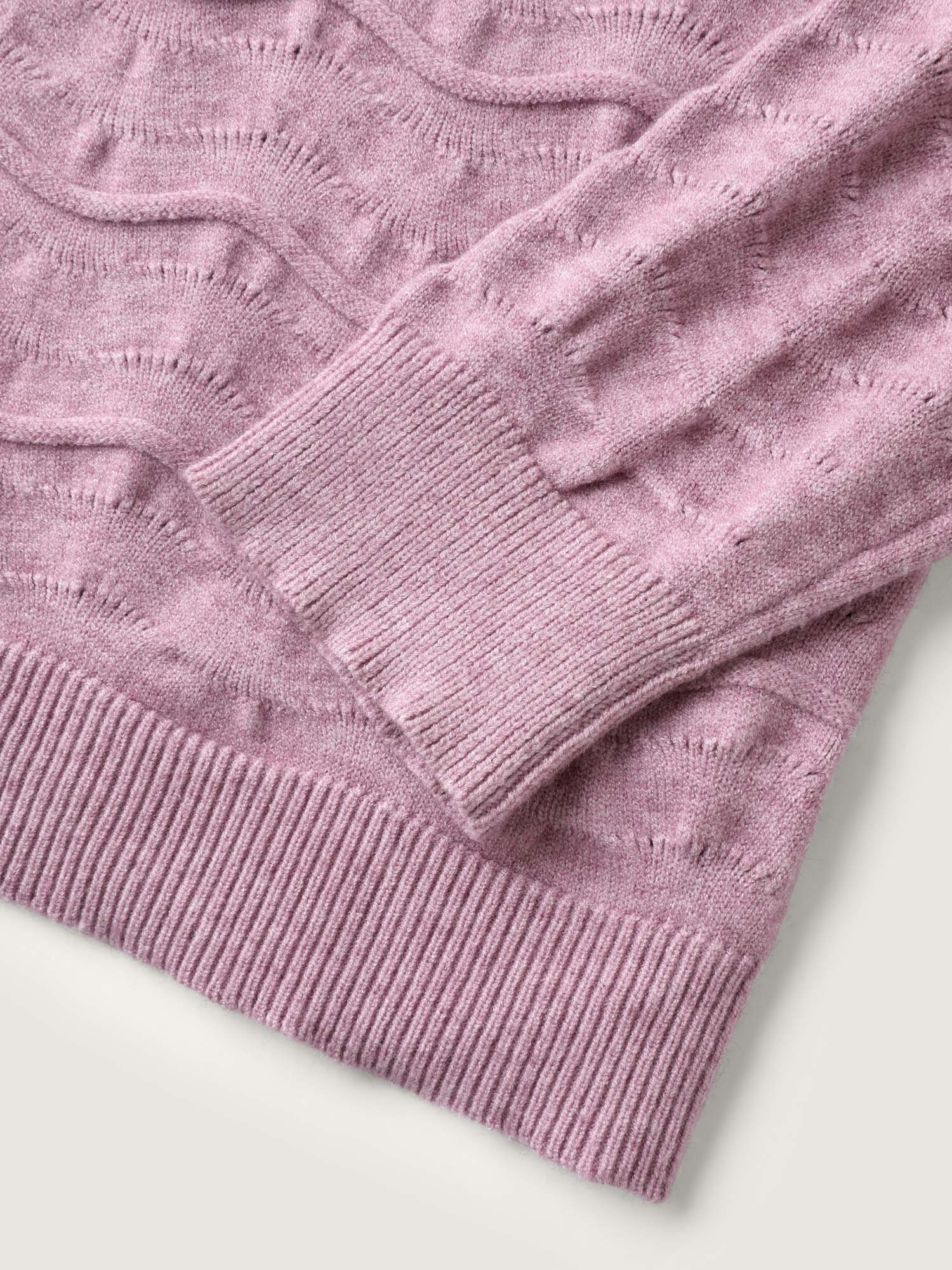 Supersoft Textured Round Neck Cut-Out Pullover - Image 5