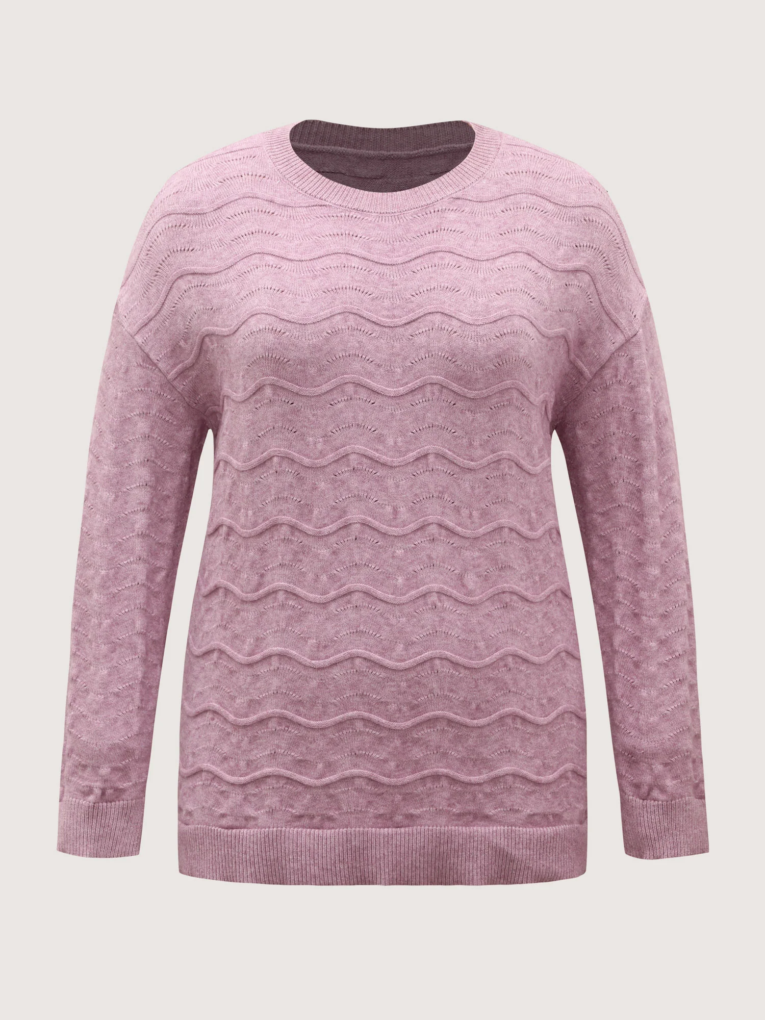 Supersoft Textured Round Neck Cut-Out Pullover - Image 6