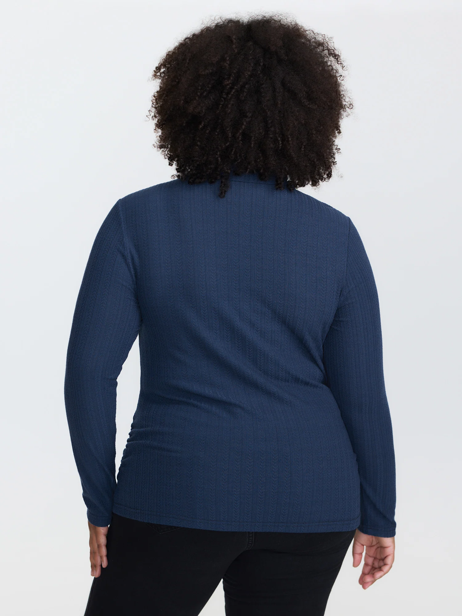 Supersoft Textured Turtleneck T-Shirt - Image 5