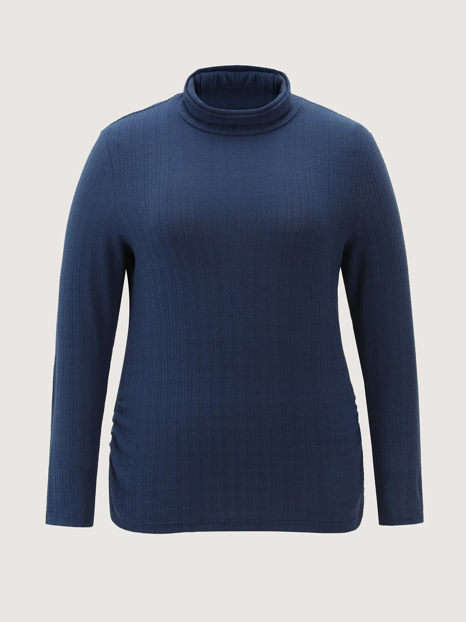 Supersoft Textured Turtleneck T-Shirt - Image 8