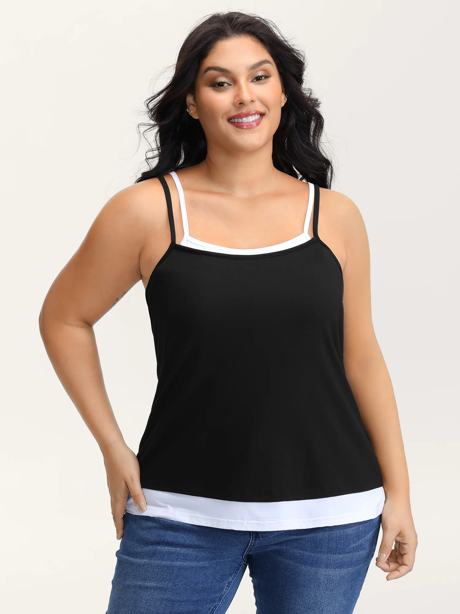 Supersoft Thin Straps Fitted Tank Top