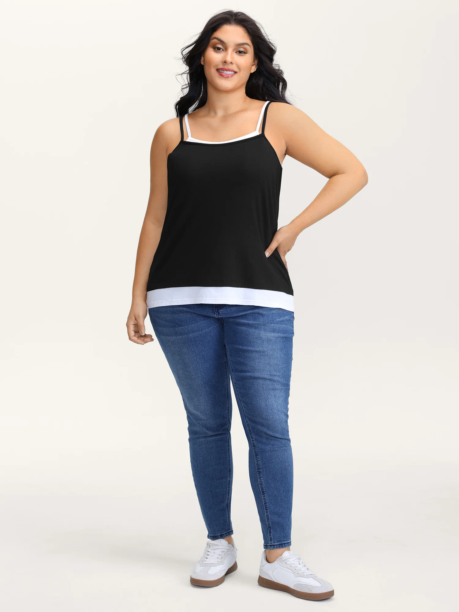 Supersoft Thin Straps Fitted Tank Top - Image 3