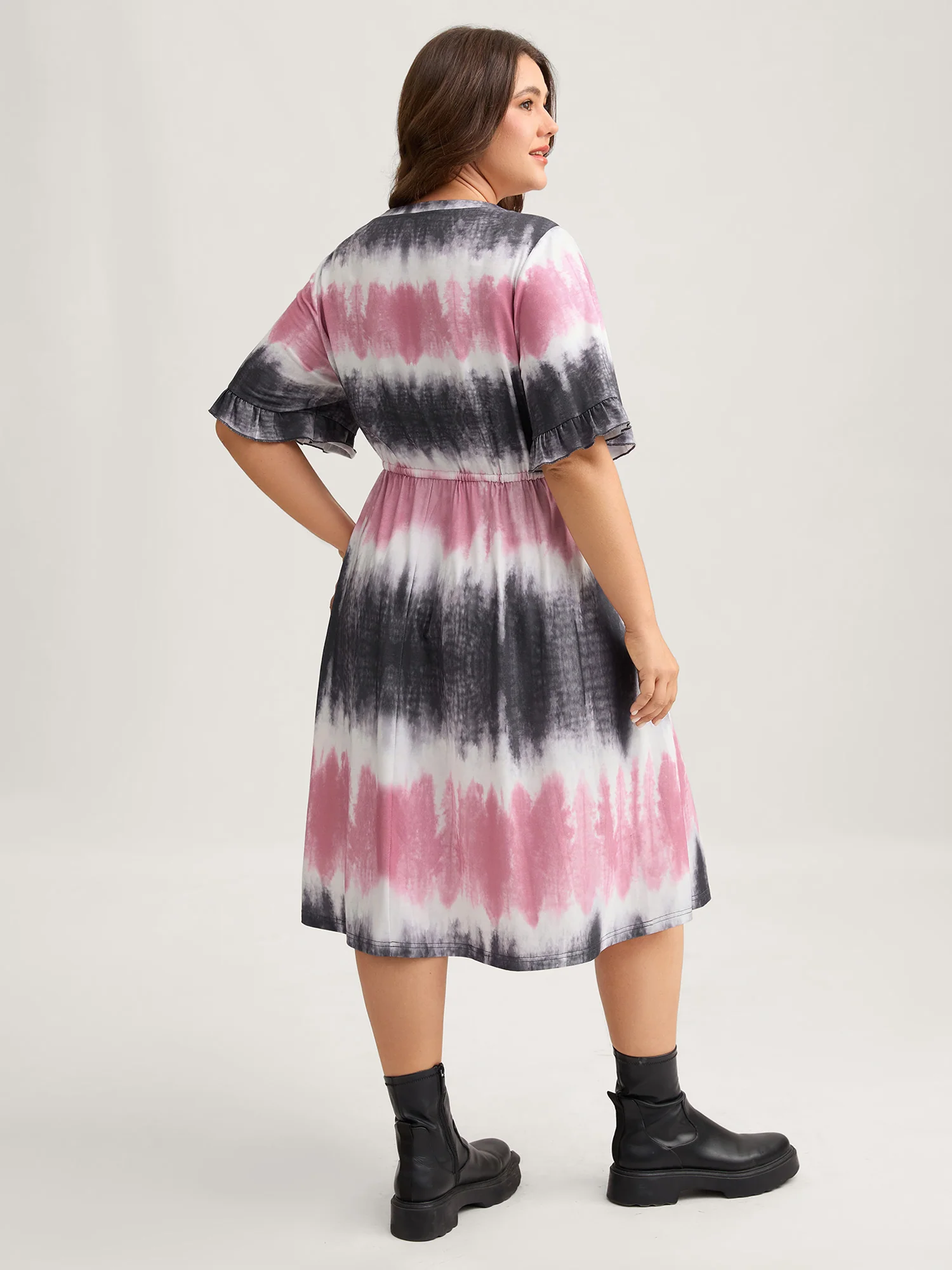 Supersoft Tie-Dye Drawstring Midi Dress - Image 4