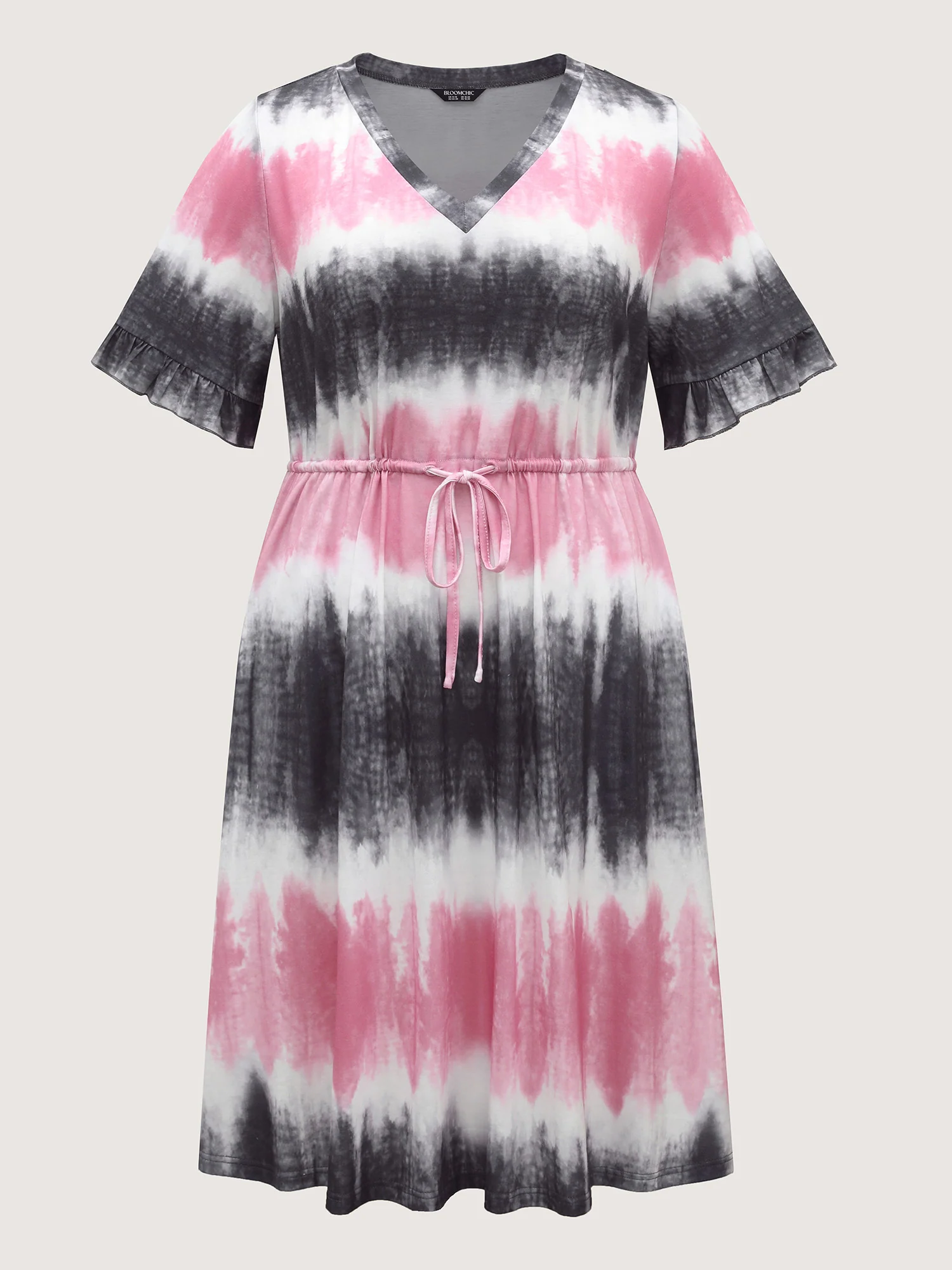 Supersoft Tie-Dye Drawstring Midi Dress - Image 7