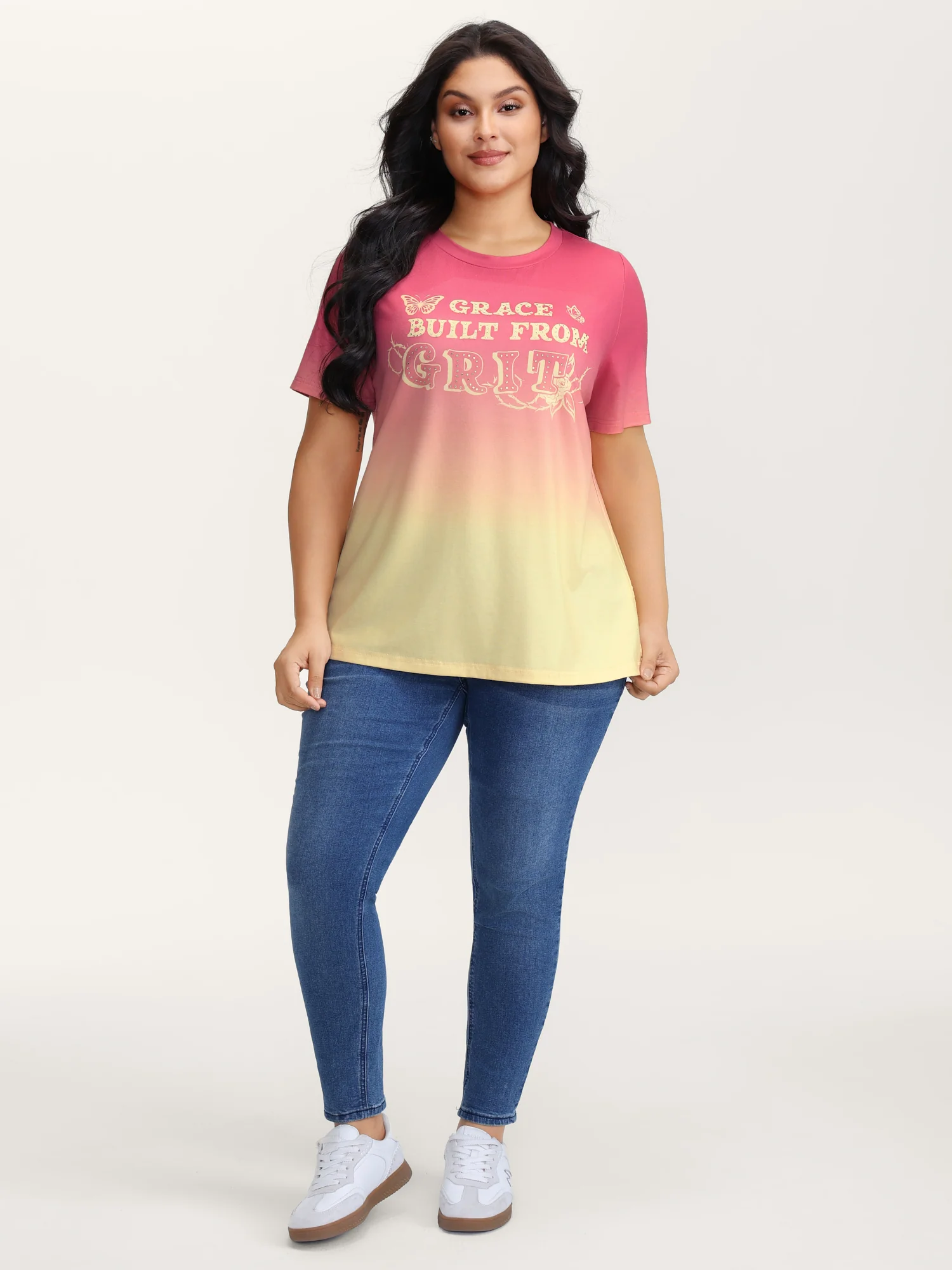 Supersoft Tie-Dye Gradient Graphic T-Shirt - Image 3
