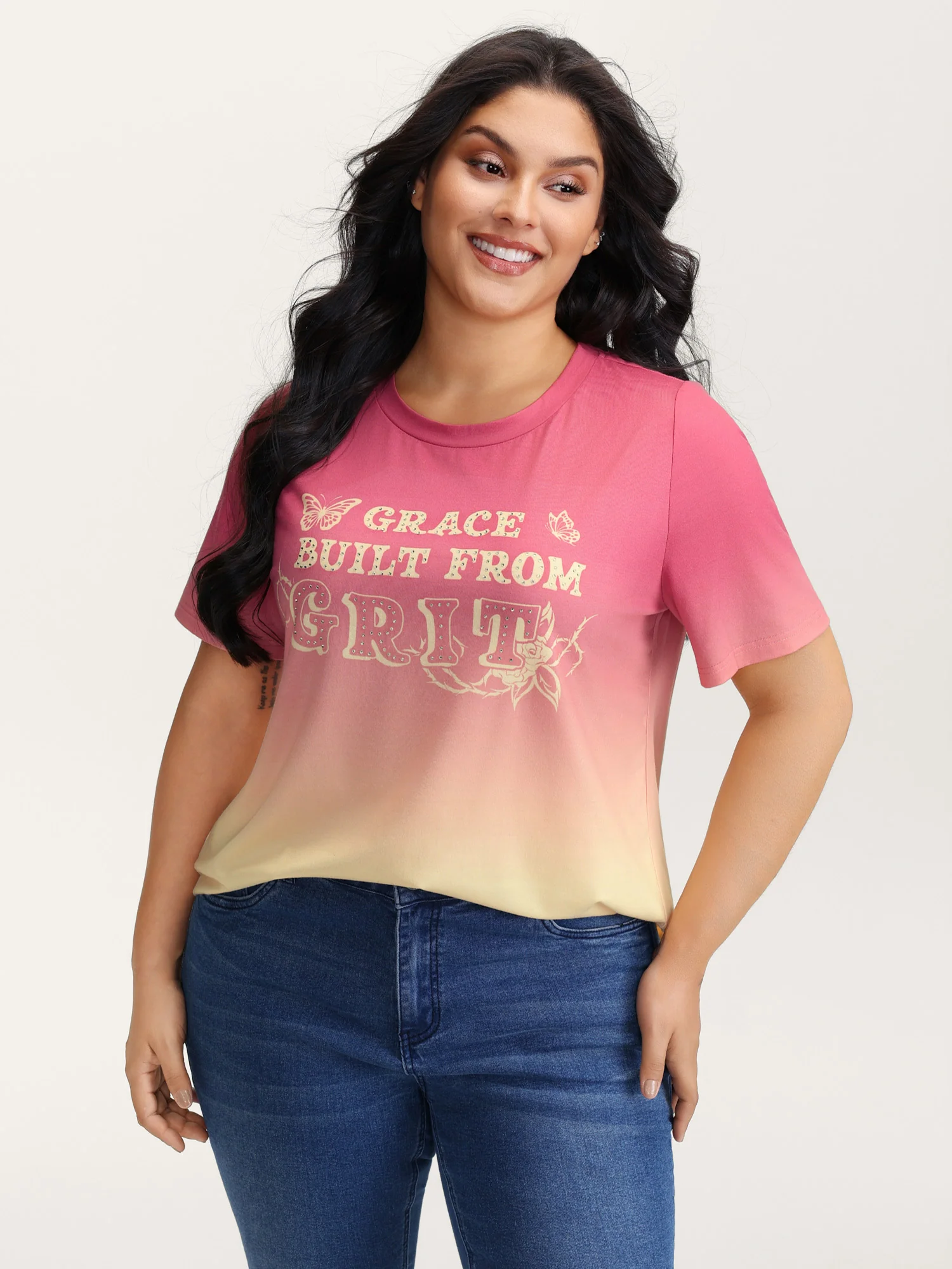 Supersoft Tie-Dye Gradient Graphic T-Shirt - Image 4