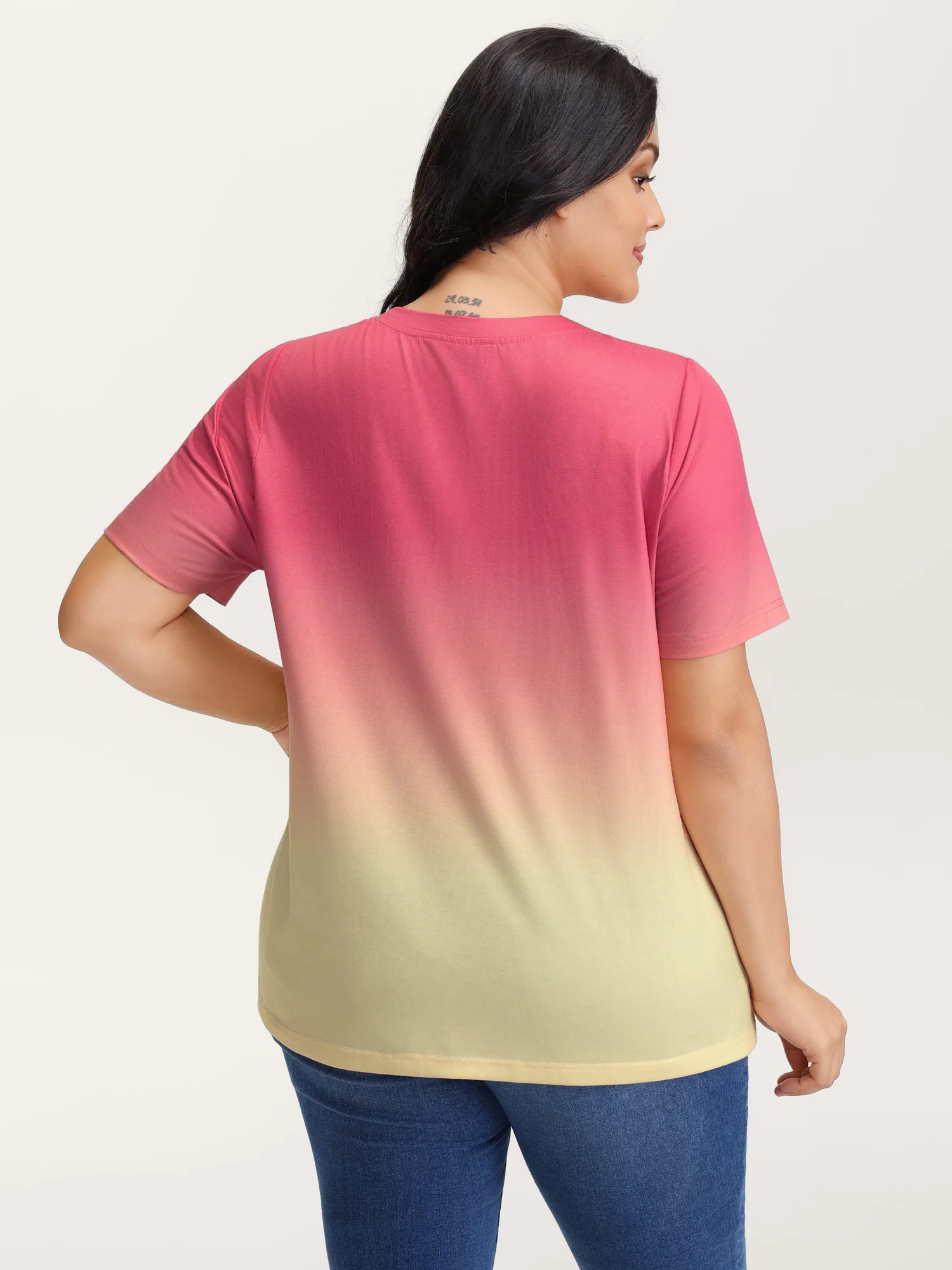 Supersoft Tie-Dye Gradient Graphic T-Shirt - Image 5