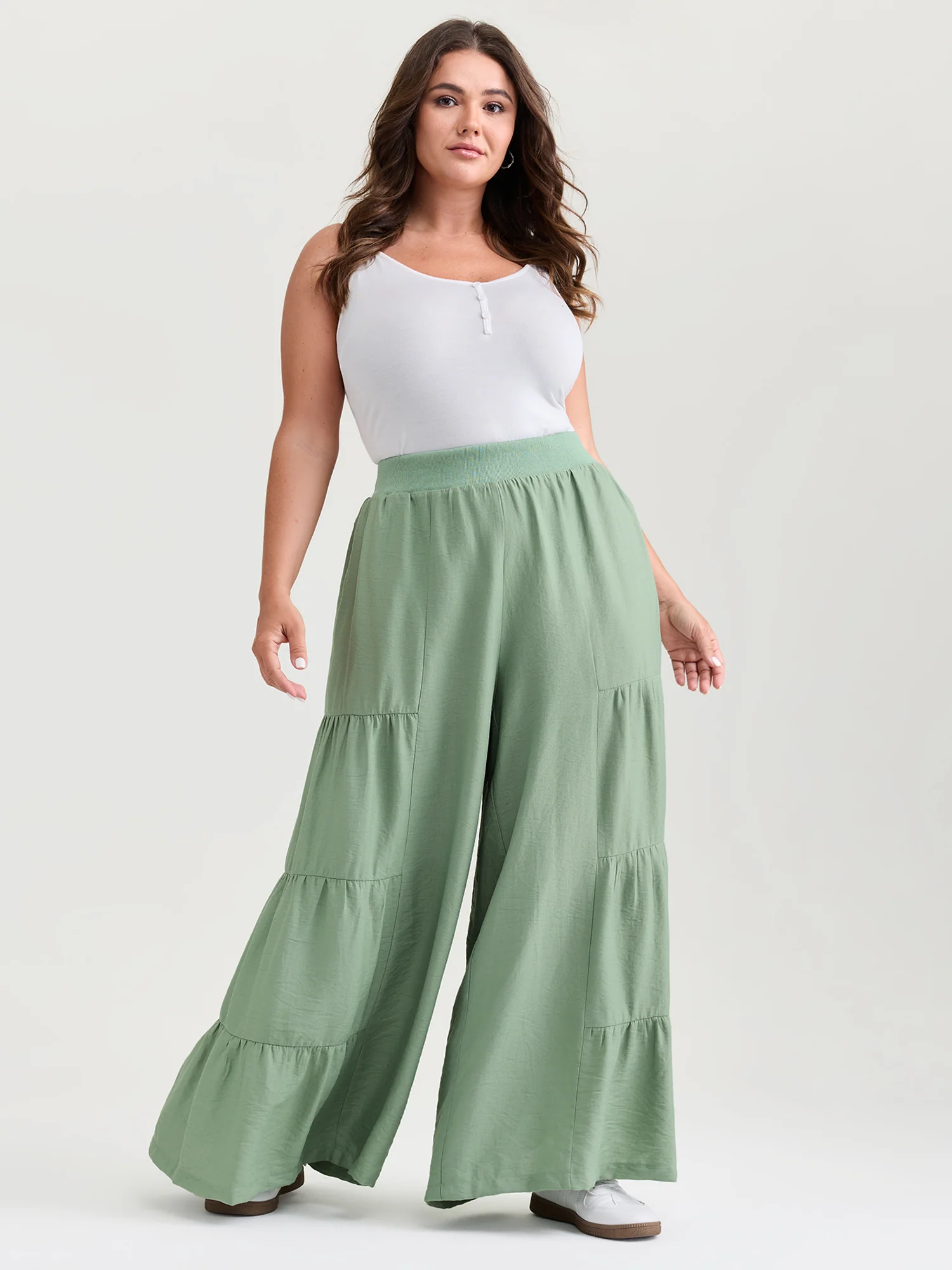 Supersoft Tiered Wide-Leg Pants - Image 3