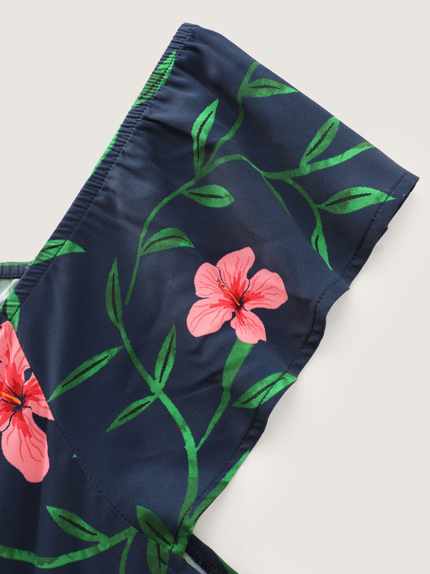 Supersoft Tropical Floral Print Drawstring Maxi Dress - Image 5